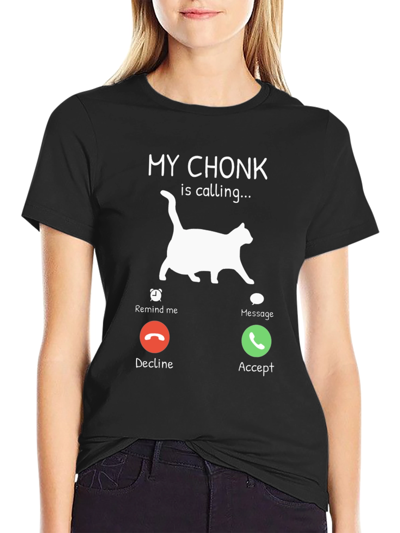 My Chonk is Calling T-Shirt Cat Lover Tee