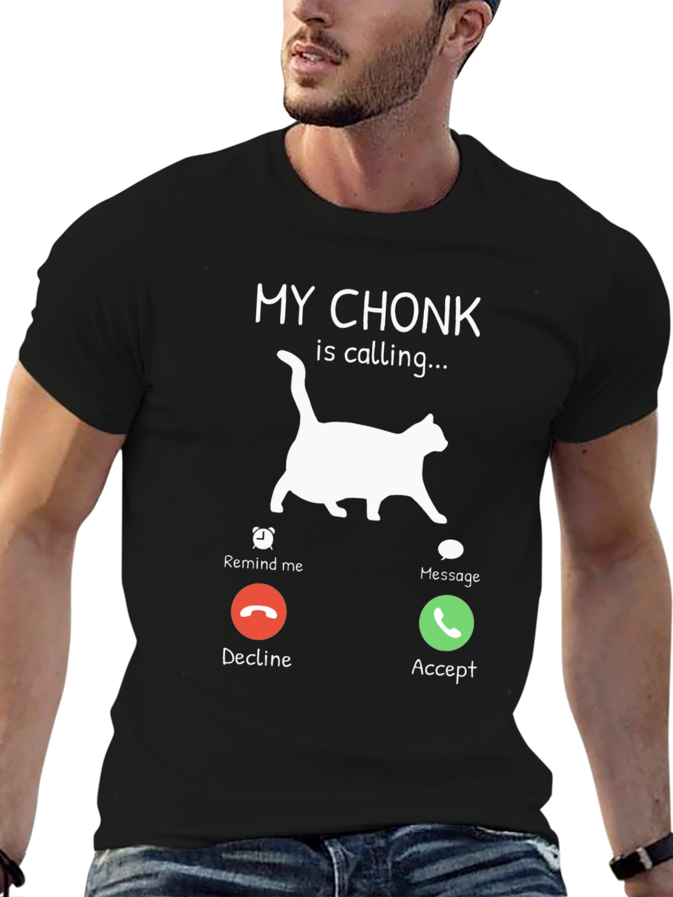 My Chonk is Calling T-Shirt Cat Lover Tee