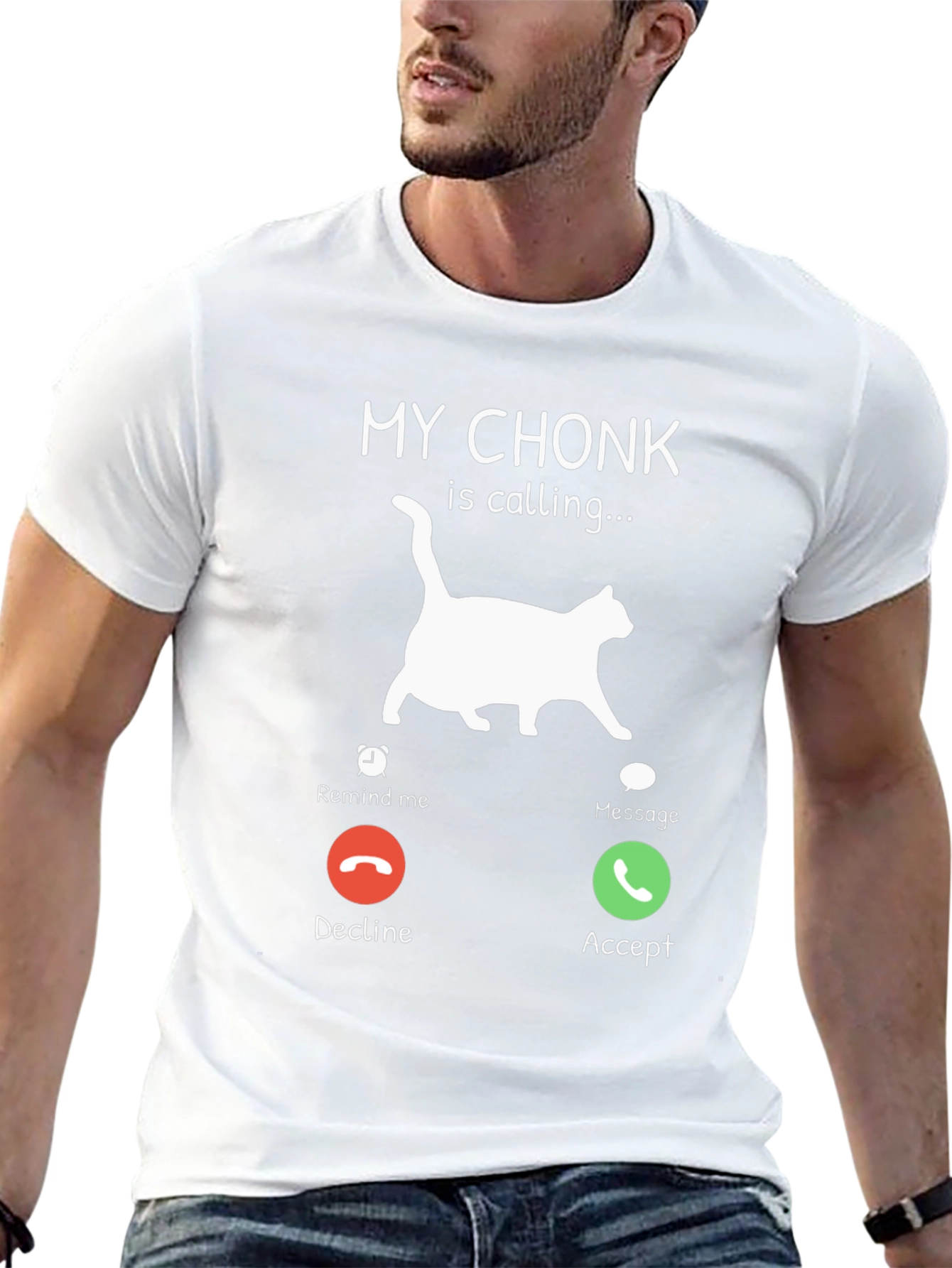 My Chonk is Calling T-Shirt Cat Lover Tee