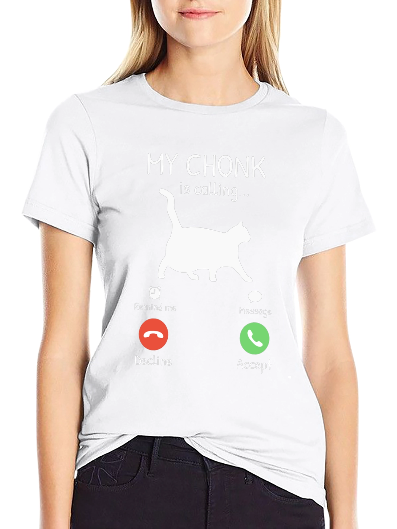 My Chonk is Calling T-Shirt Cat Lover Tee