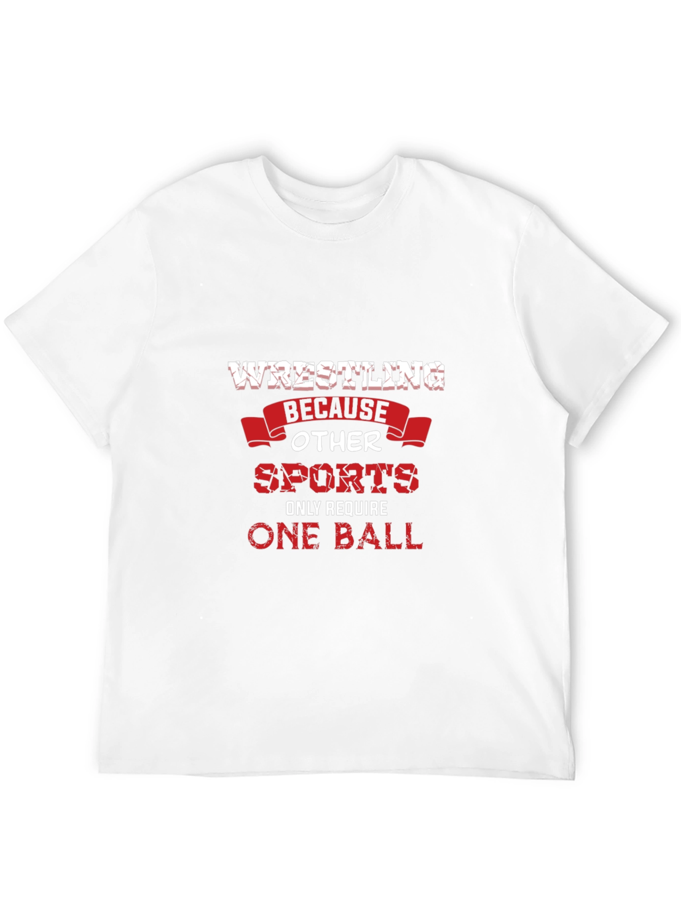 Wrestling One Ball T-Shirt - Black Graphic Tee
