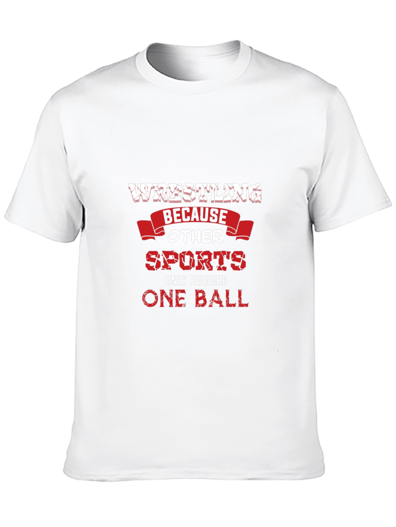 Wrestling One Ball T-Shirt - Black Graphic Tee