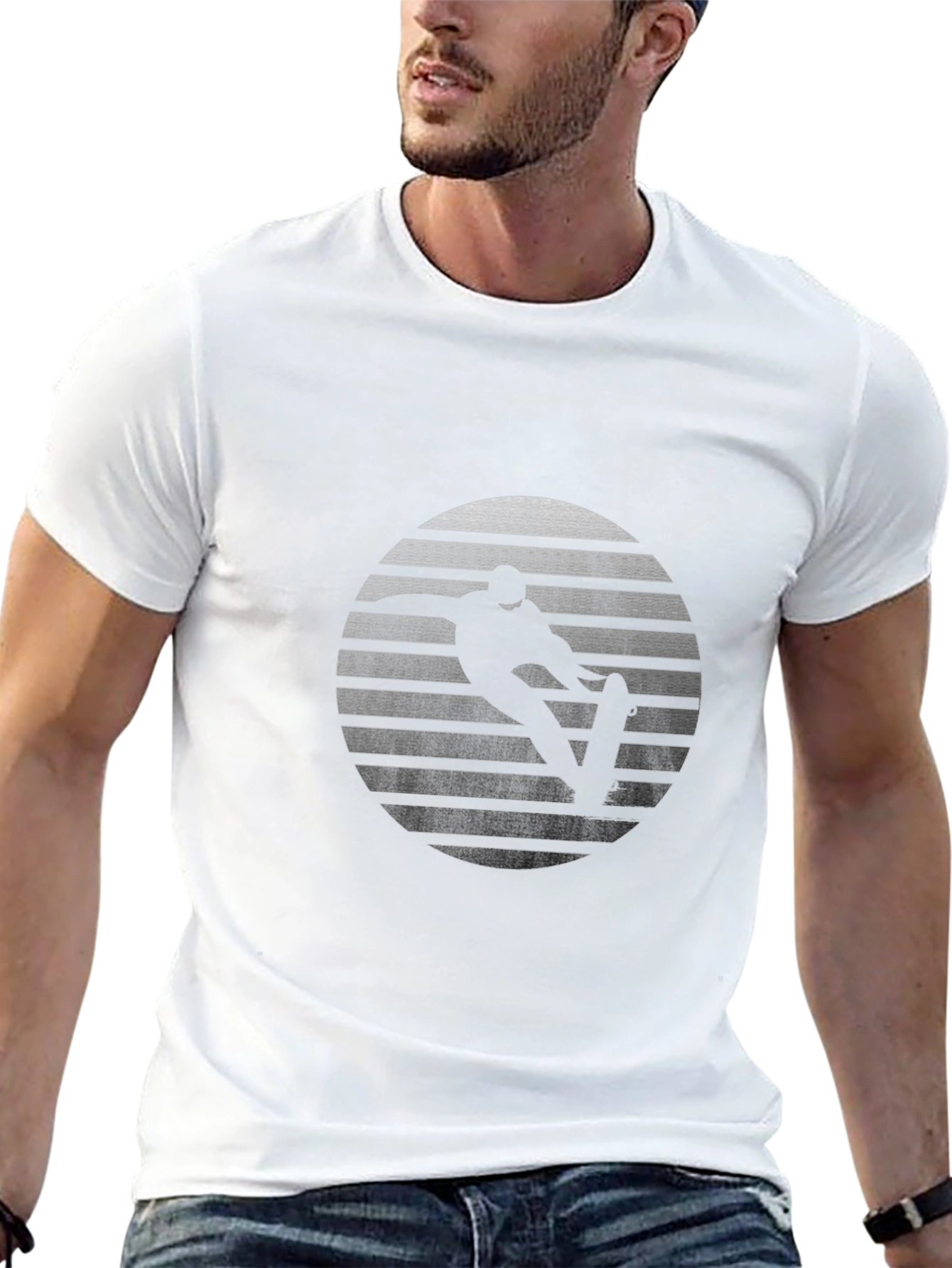 Skateboarding Sunset Graphic T-Shirt