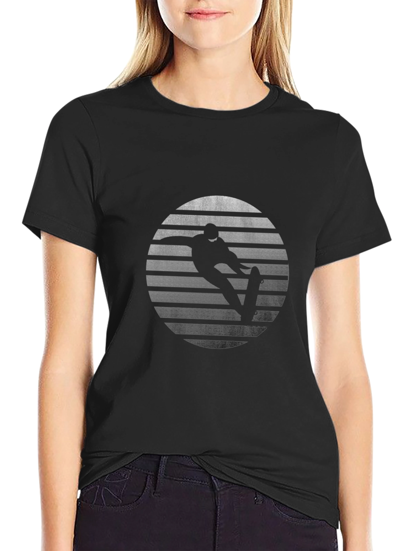 Skateboarding Sunset Graphic T-Shirt