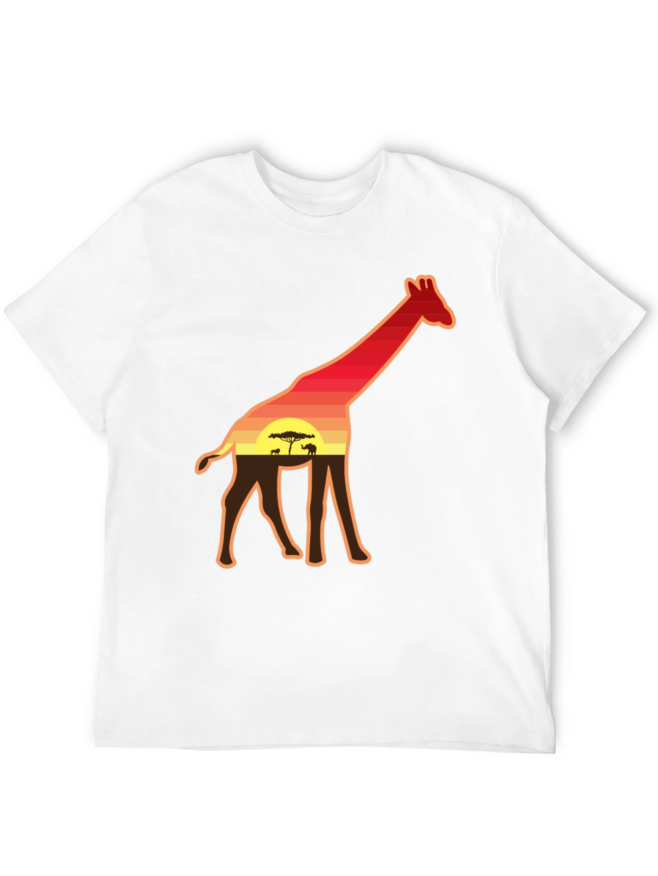 Giraffe Sunset Graphic Tee