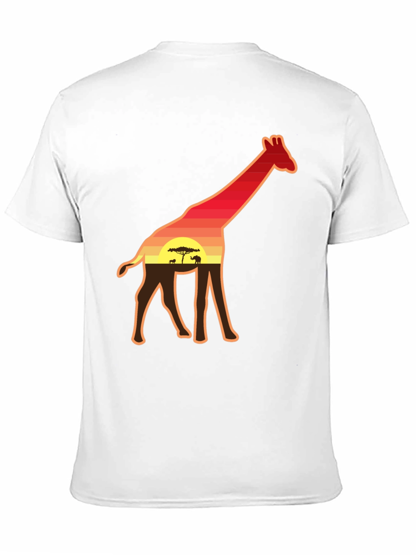 Giraffe Sunset Graphic Tee