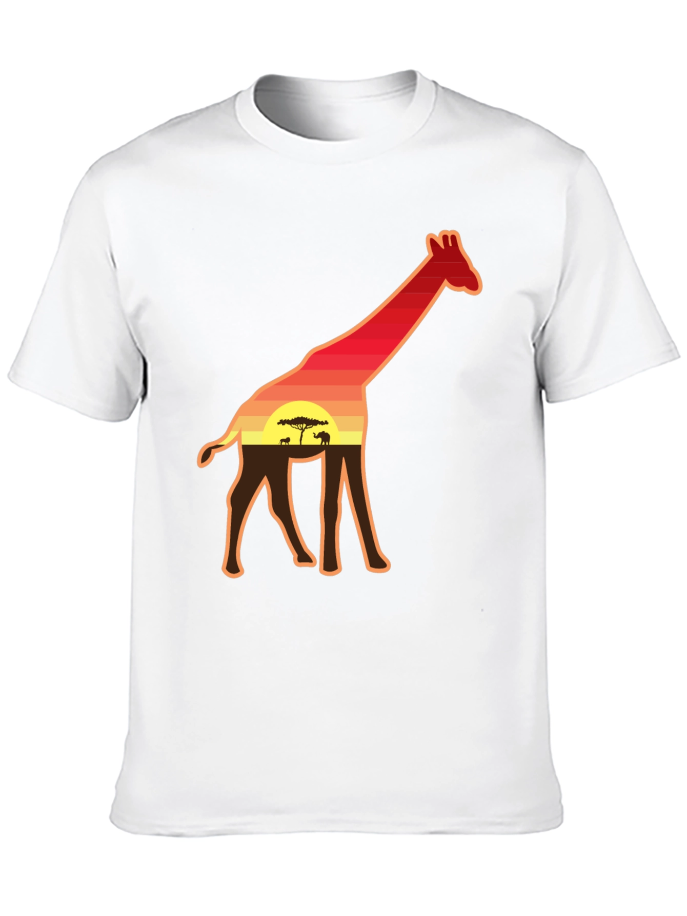 Giraffe Sunset Graphic Tee