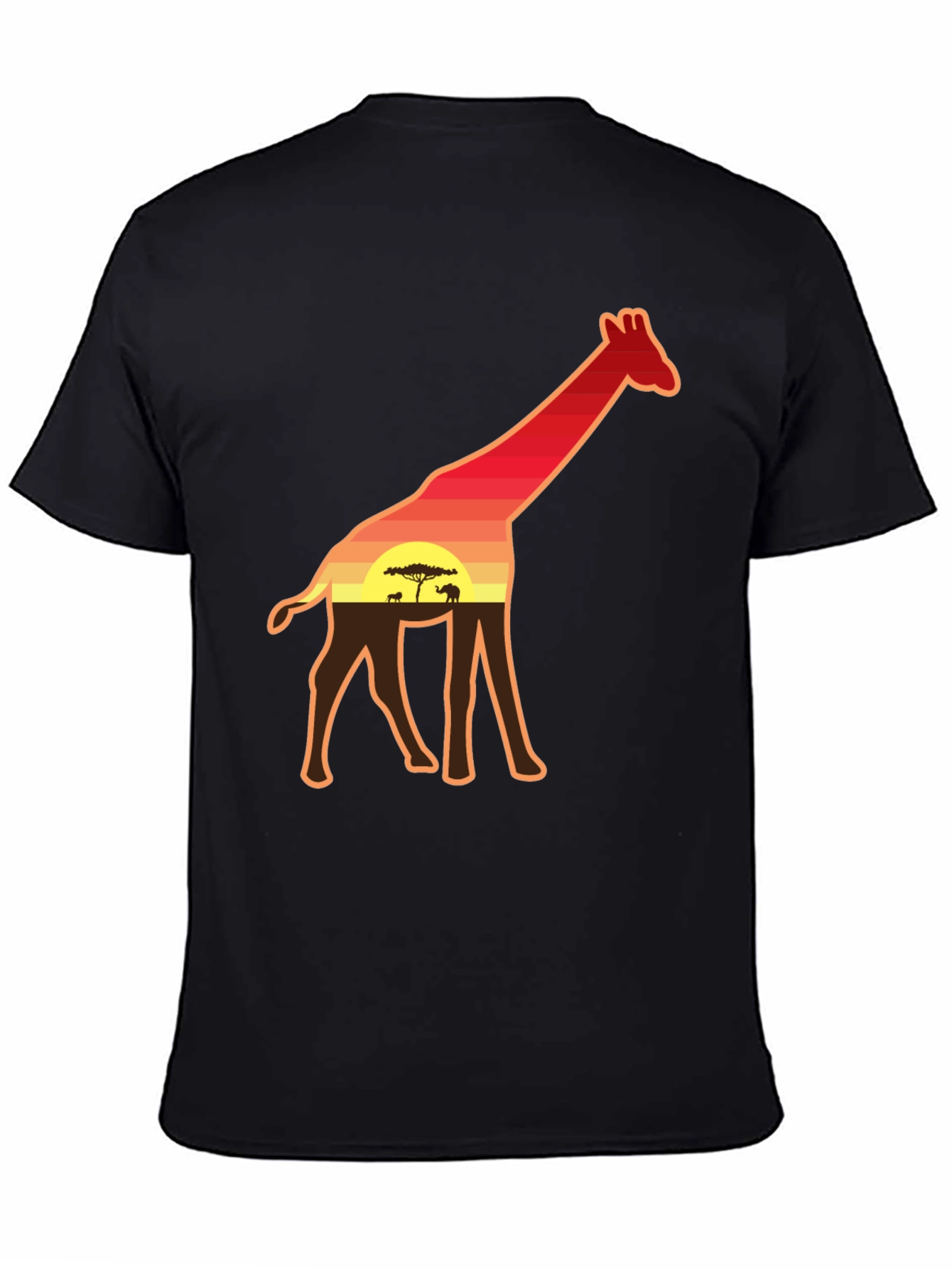 Giraffe Sunset Graphic Tee