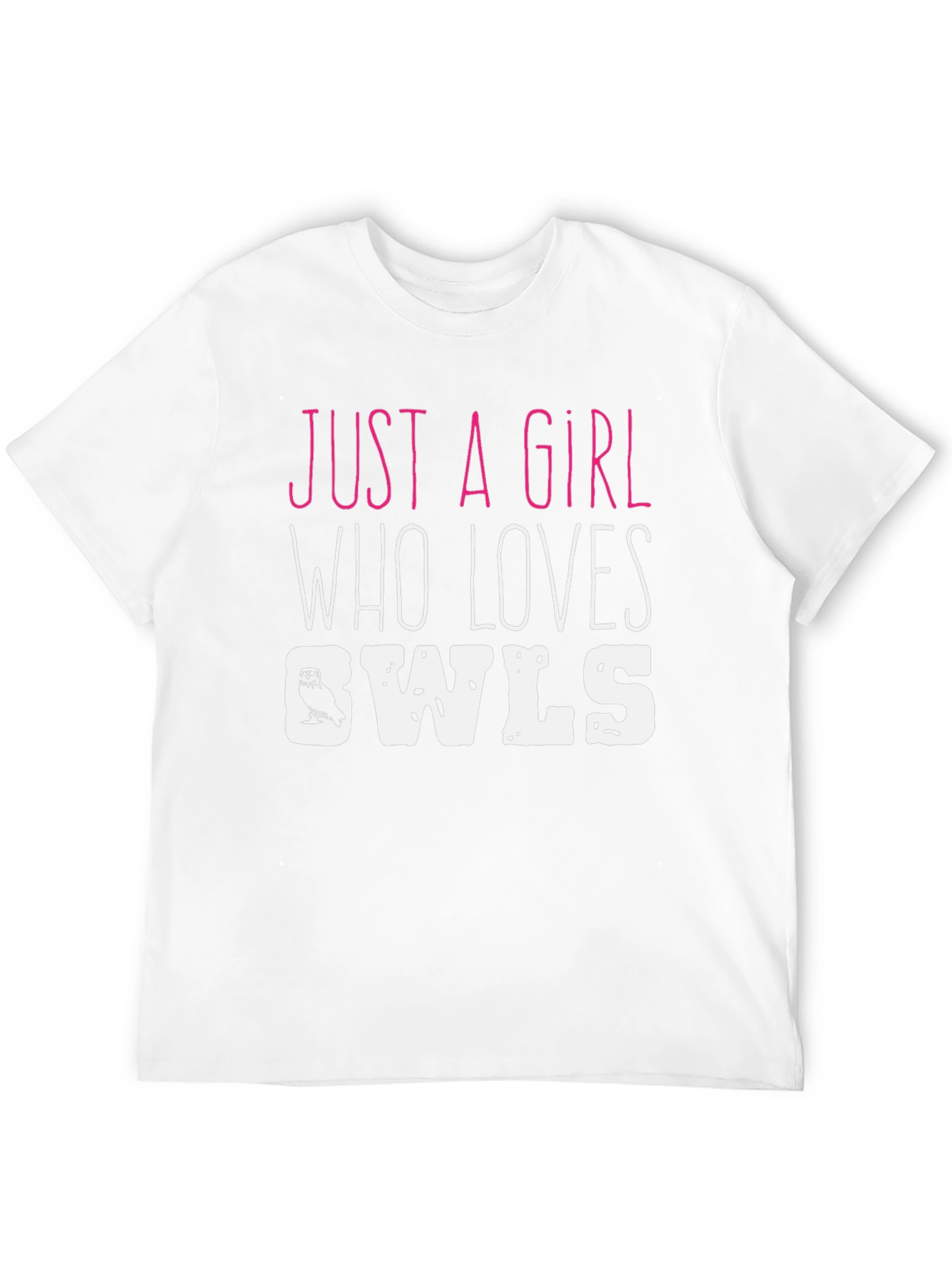 Just A Girl Who Loves Owls Black T-Shirt