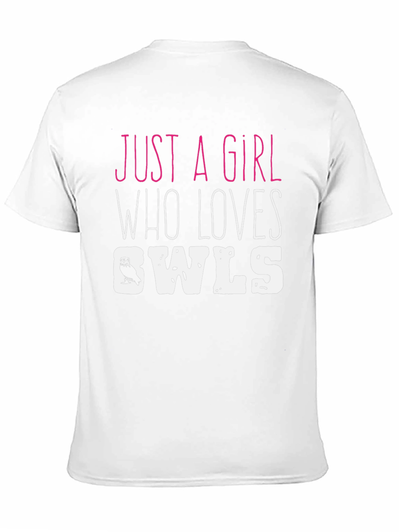 Just A Girl Who Loves Owls Black T-Shirt