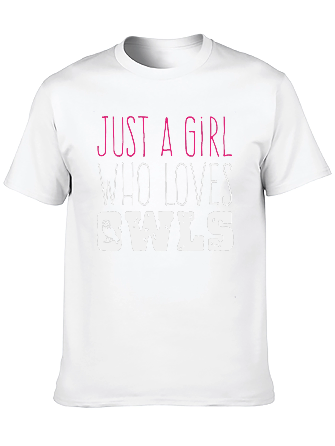 Just A Girl Who Loves Owls Black T-Shirt