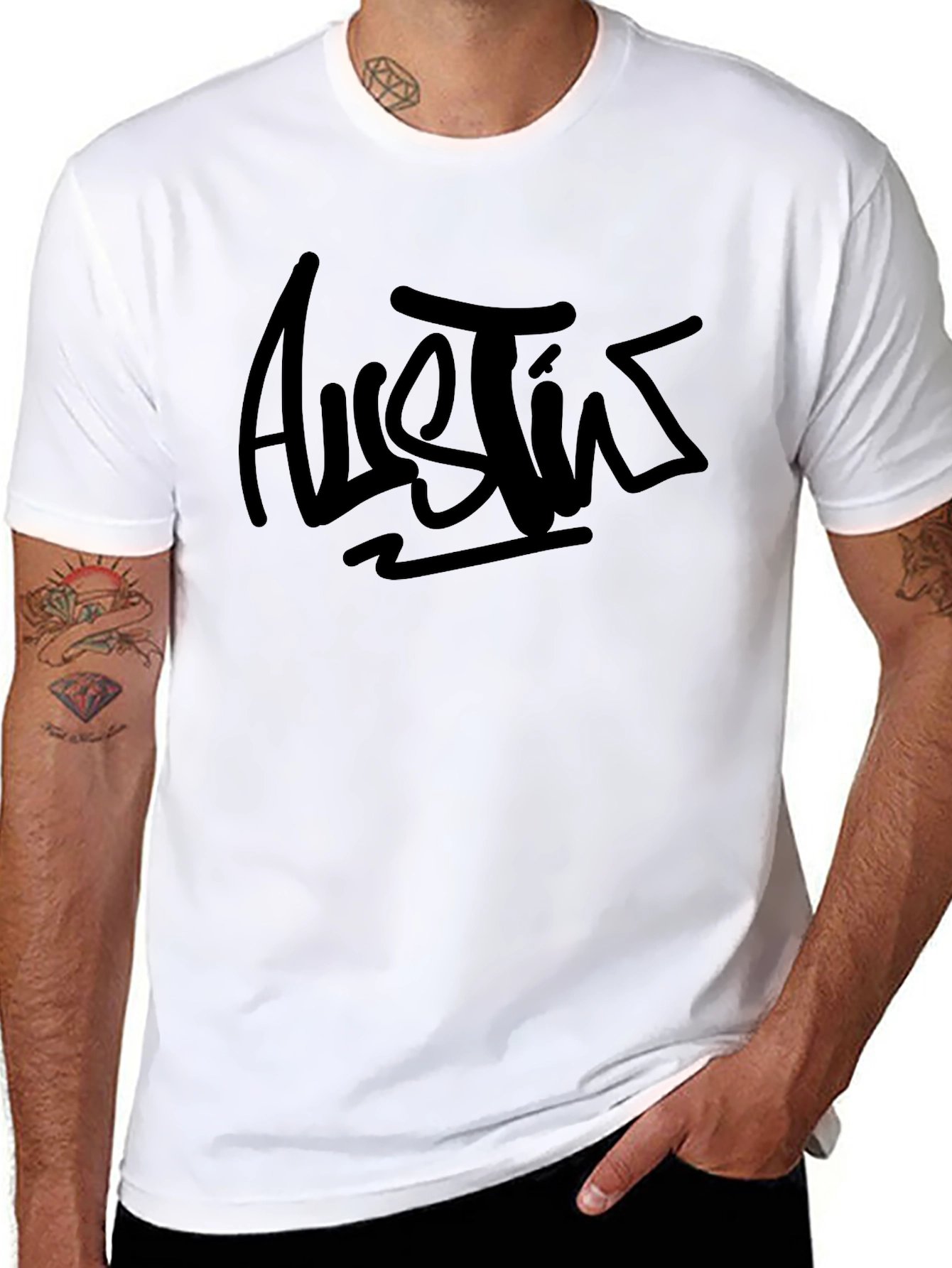 Austin Graphic Black T-Shirt