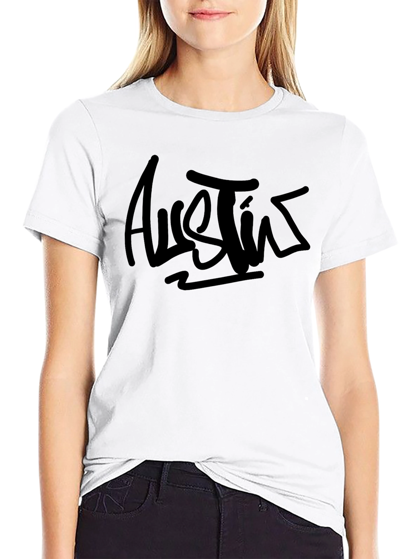 Austin Graphic Black T-Shirt