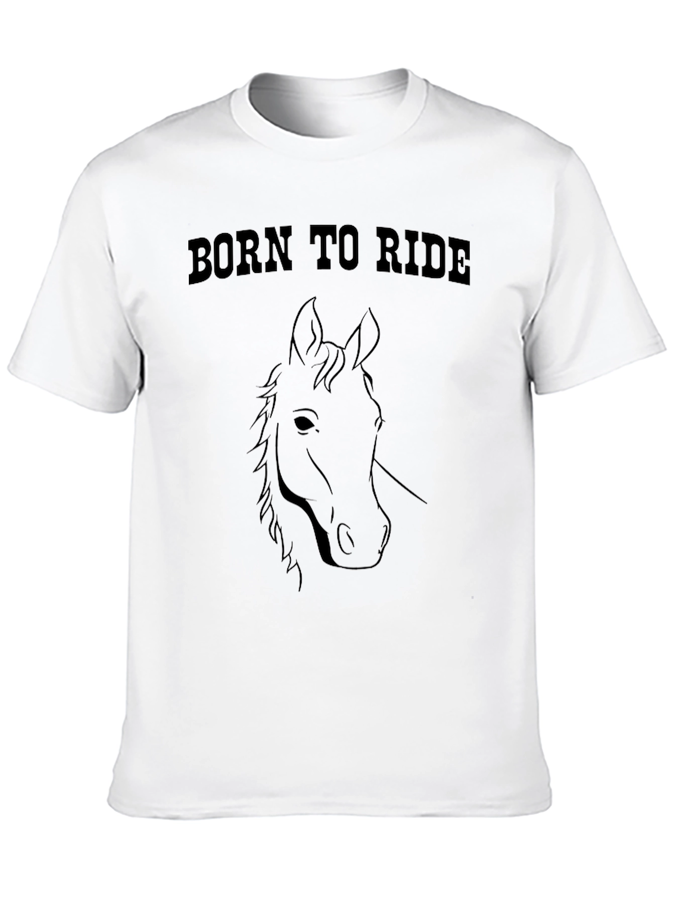 Born to Ride Horse Graphic Black T-Shirt
