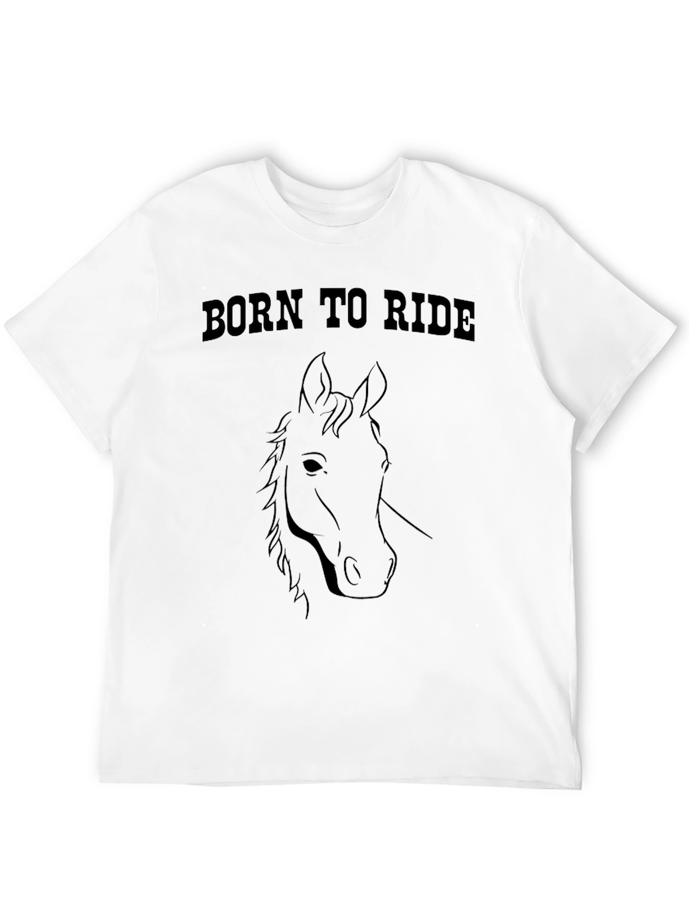 Born to Ride Horse Graphic Black T-Shirt