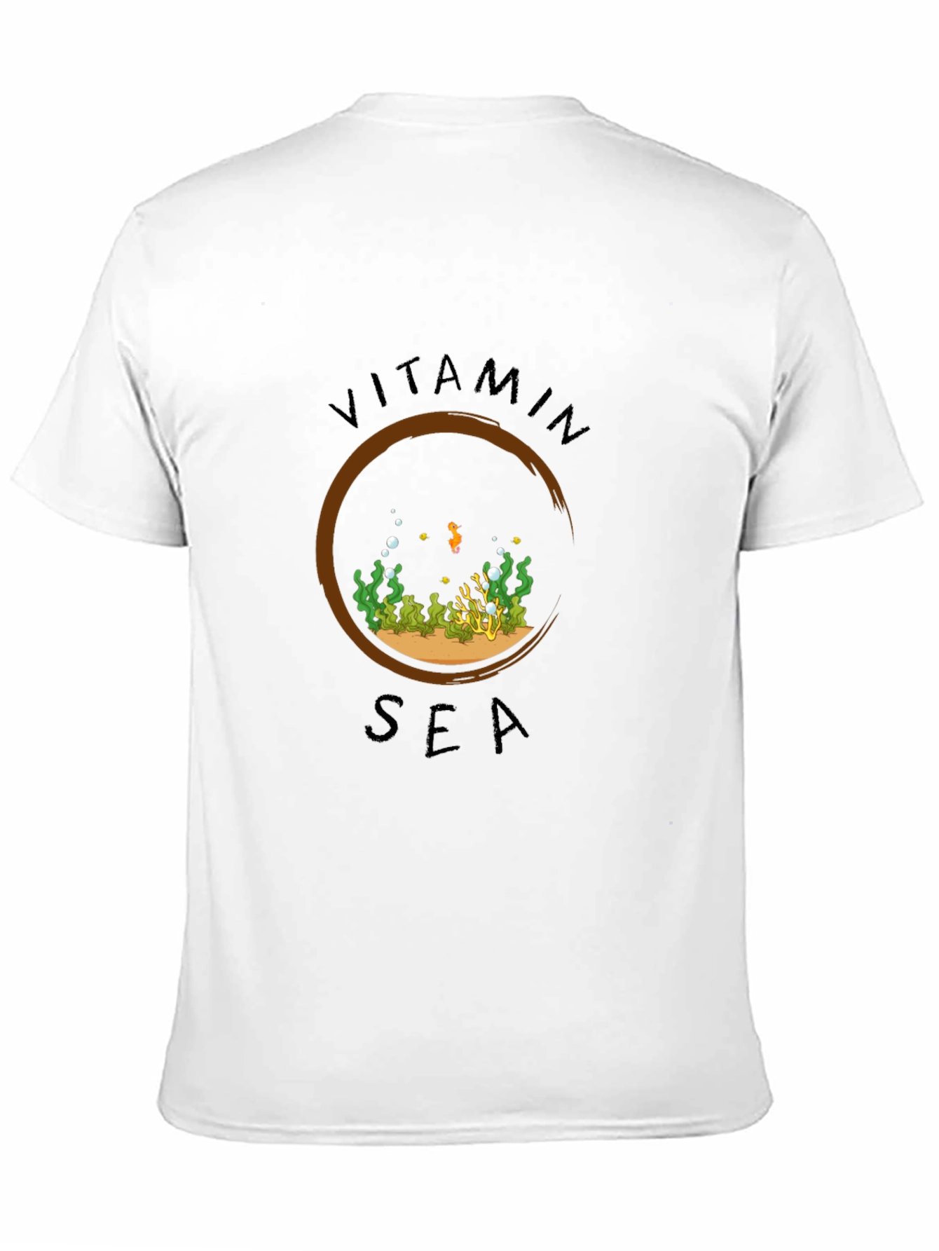 Vitamin Sea Black Graphic Tee - Ocean Lover Shirt