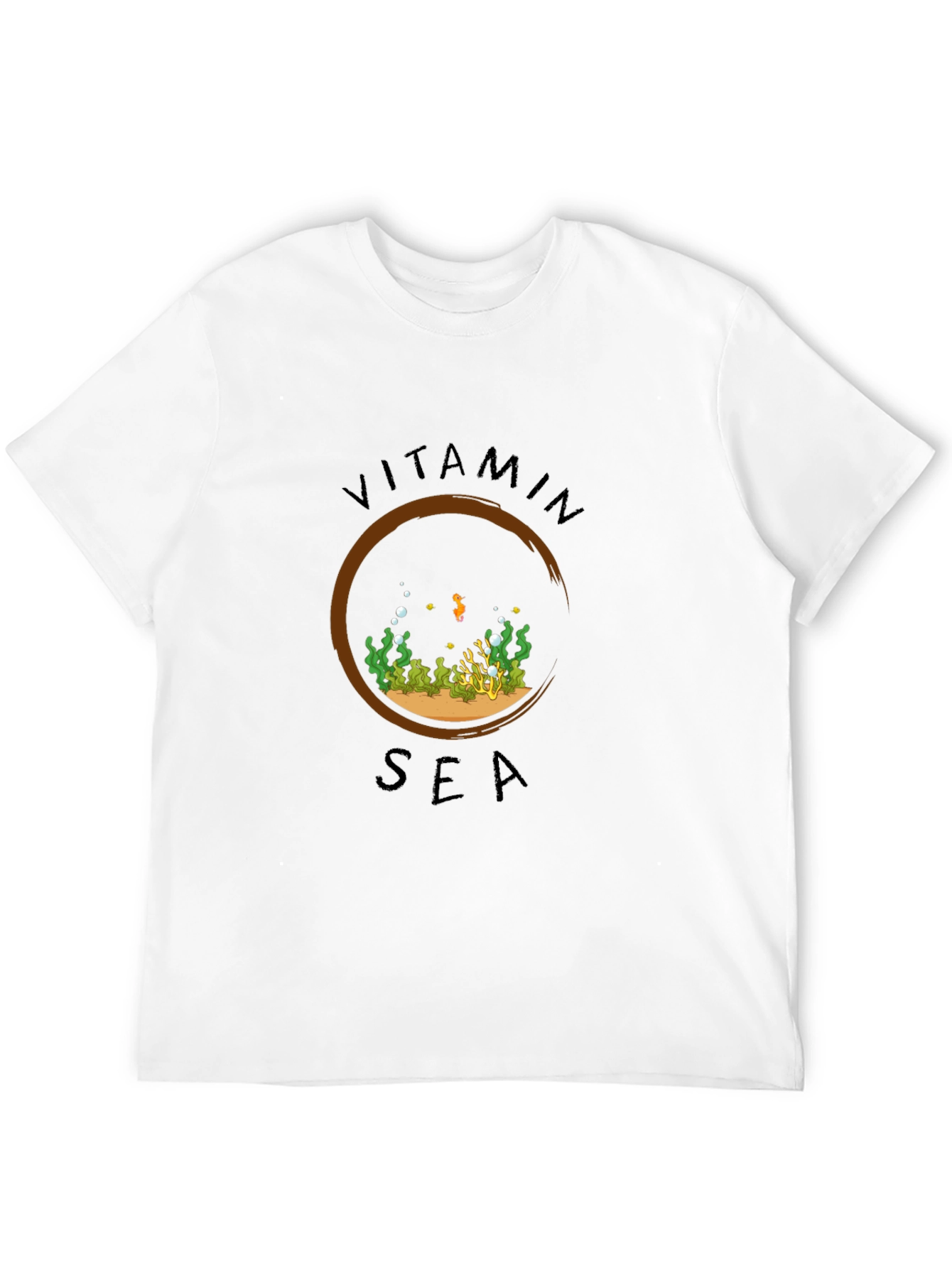 Vitamin Sea Black Graphic Tee - Ocean Lover Shirt