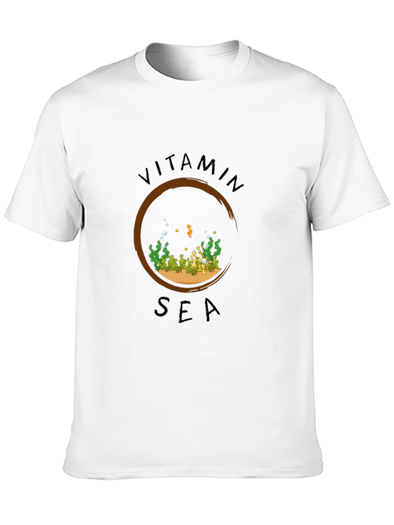 Vitamin Sea Black Graphic Tee - Ocean Lover Shirt
