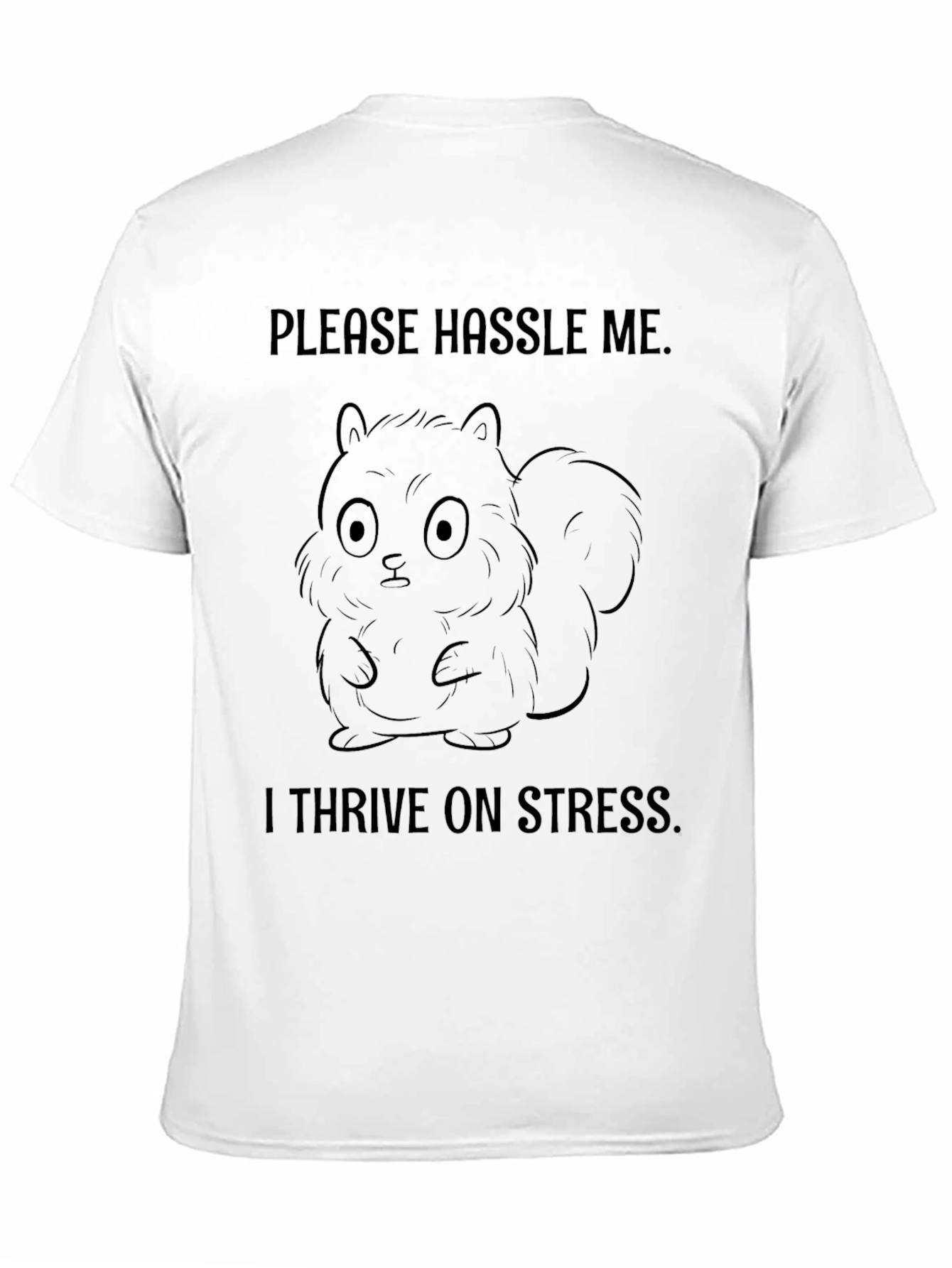 Humorous Squirrel T-Shirt - Please Hassle Me Design