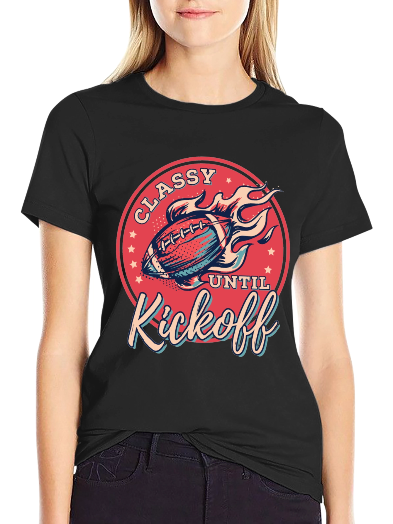 Classy Until Kickoff T-Shirt - Football Fan Tee
