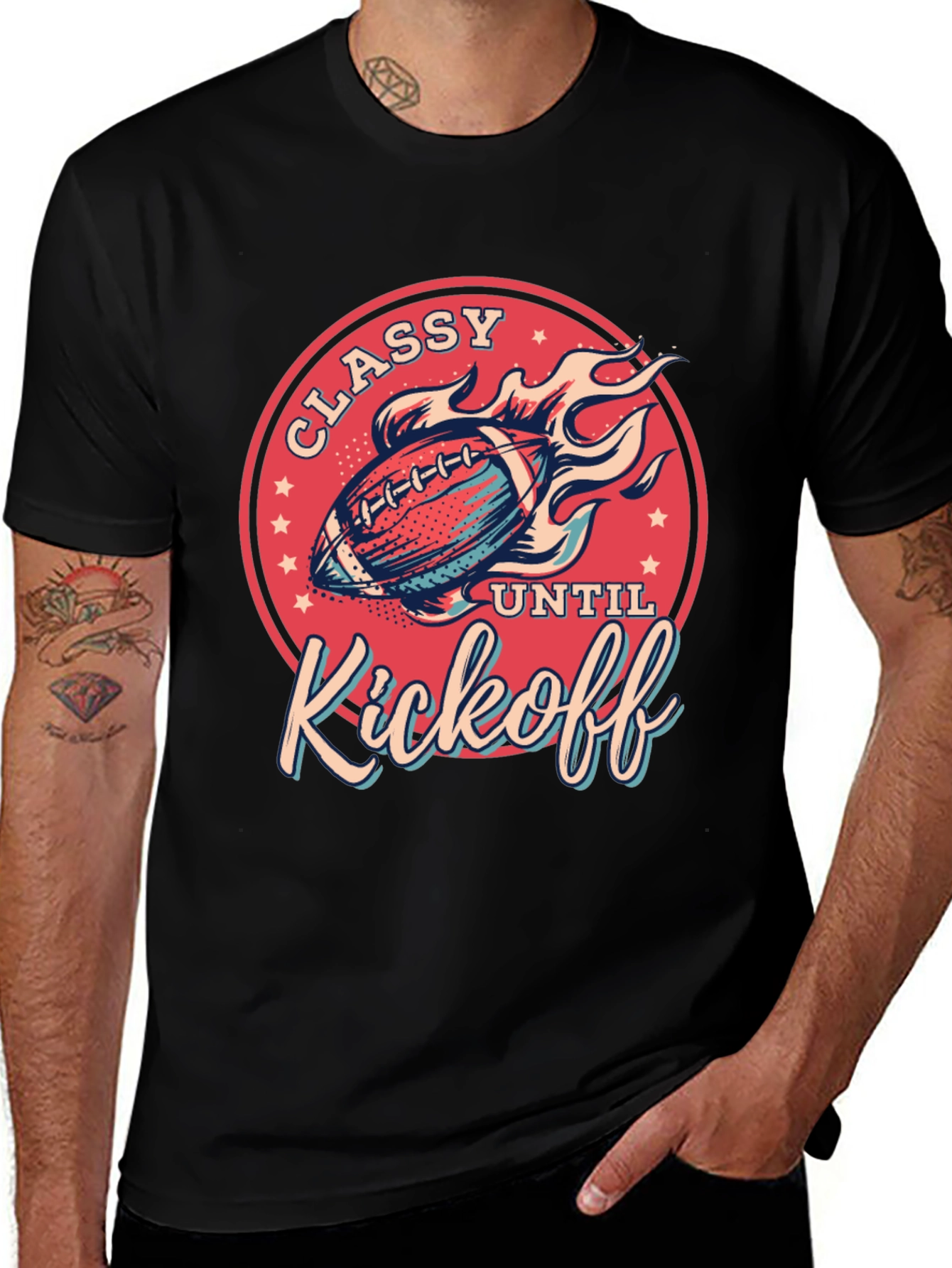 Classy Until Kickoff T-Shirt - Football Fan Tee