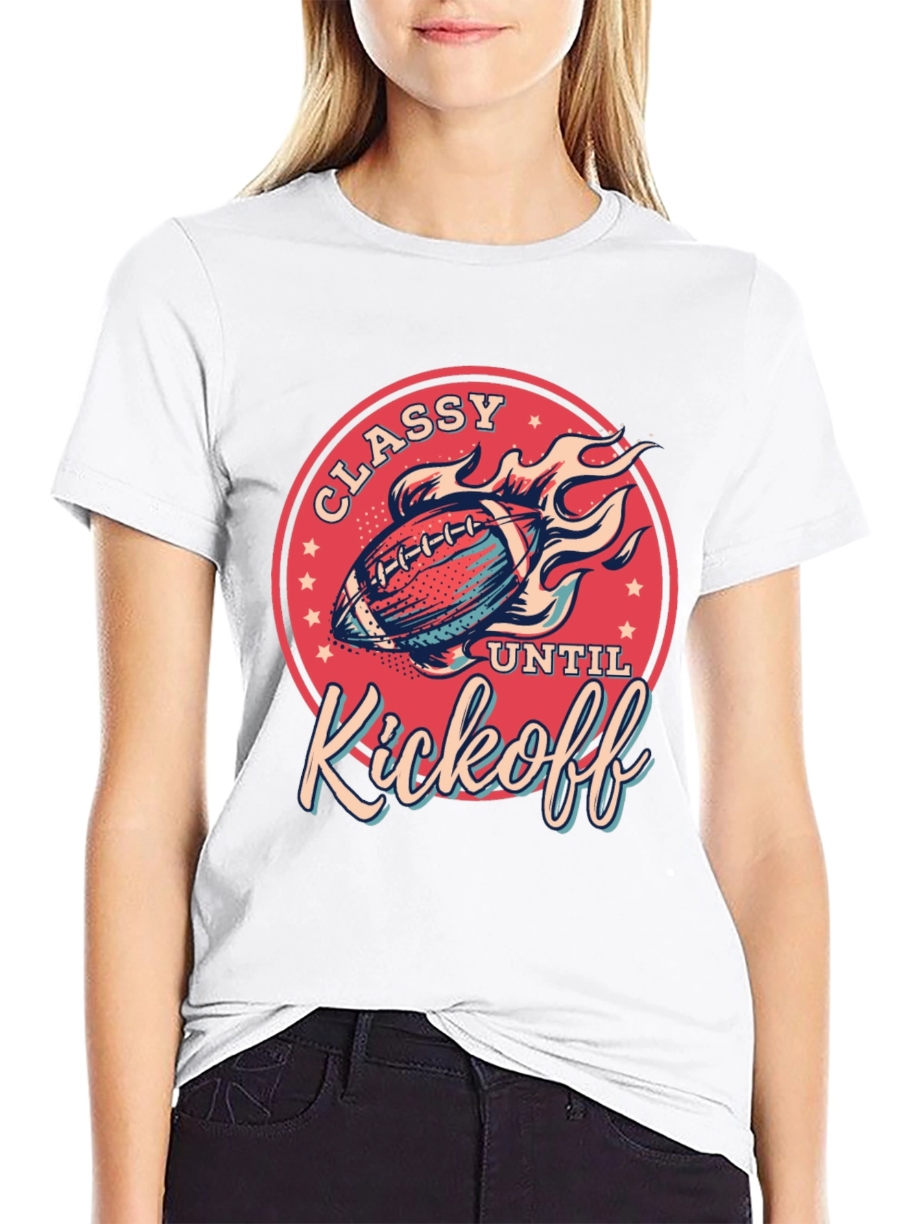 Classy Until Kickoff T-Shirt - Football Fan Tee