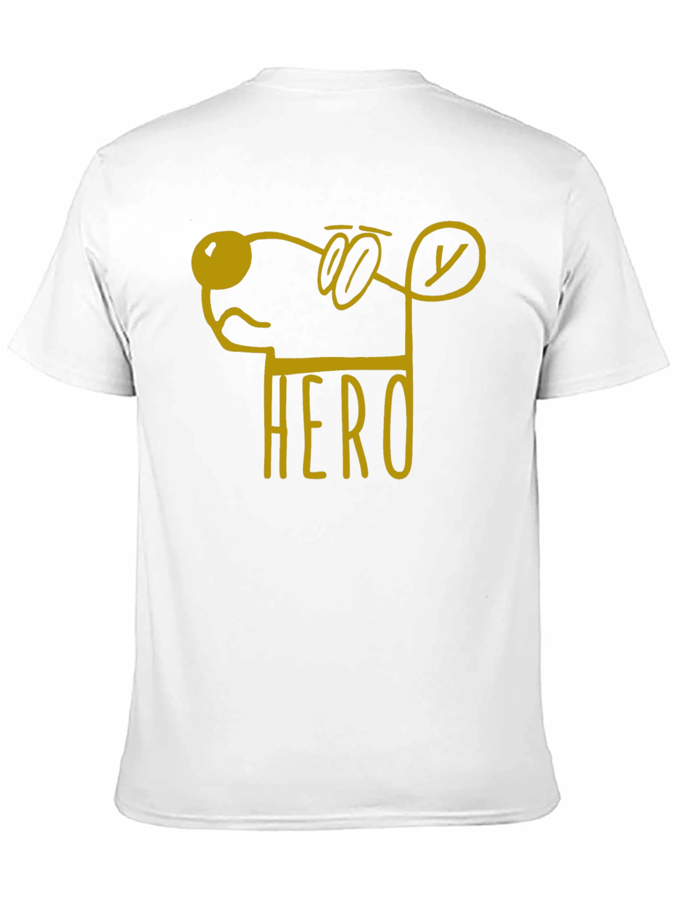 Hero Dog Cartoon Graphic Tee - Unisex Black T-Shirt