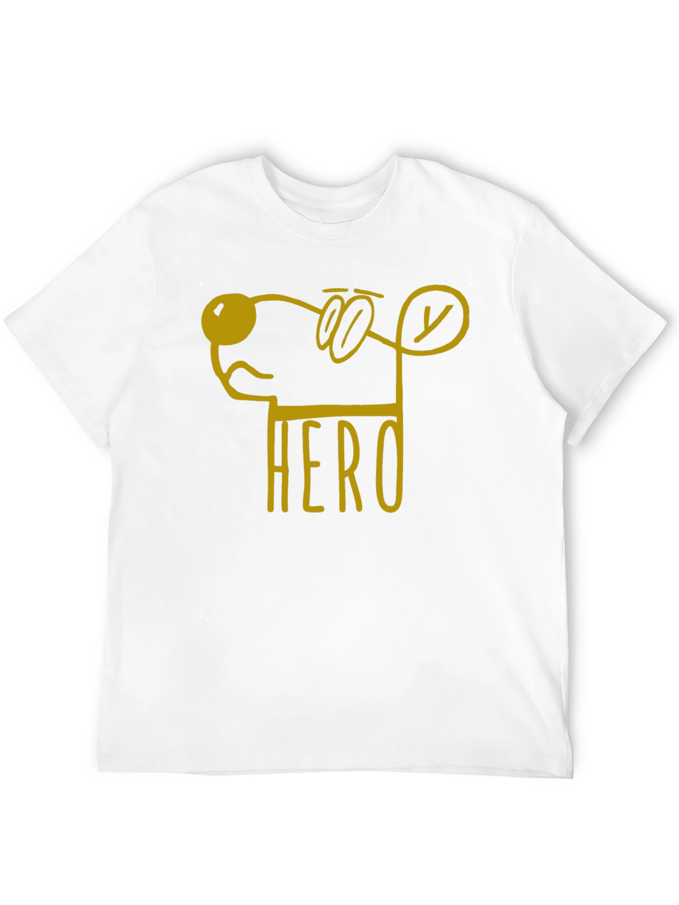 Hero Dog Cartoon Graphic Tee - Unisex Black T-Shirt