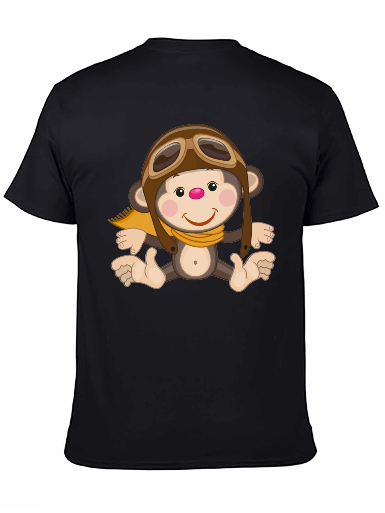 Monkey Pilot Graphic T-Shirt Novelty Print Tee