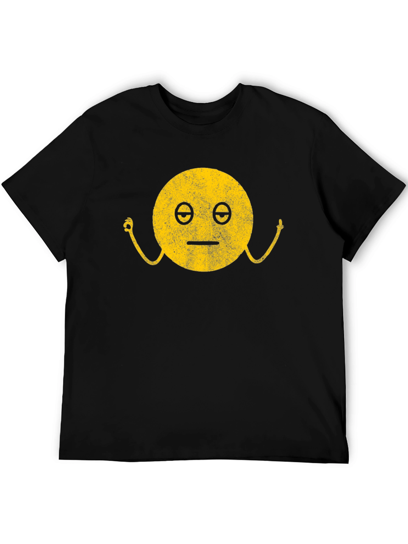 Zen Emoji Black T-Shirt: Find Your Inner Peace