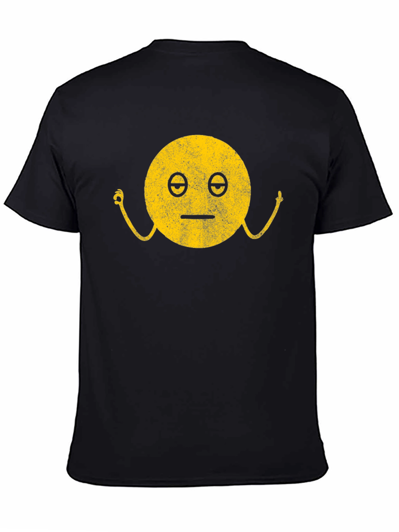 Zen Emoji Black T-Shirt: Find Your Inner Peace