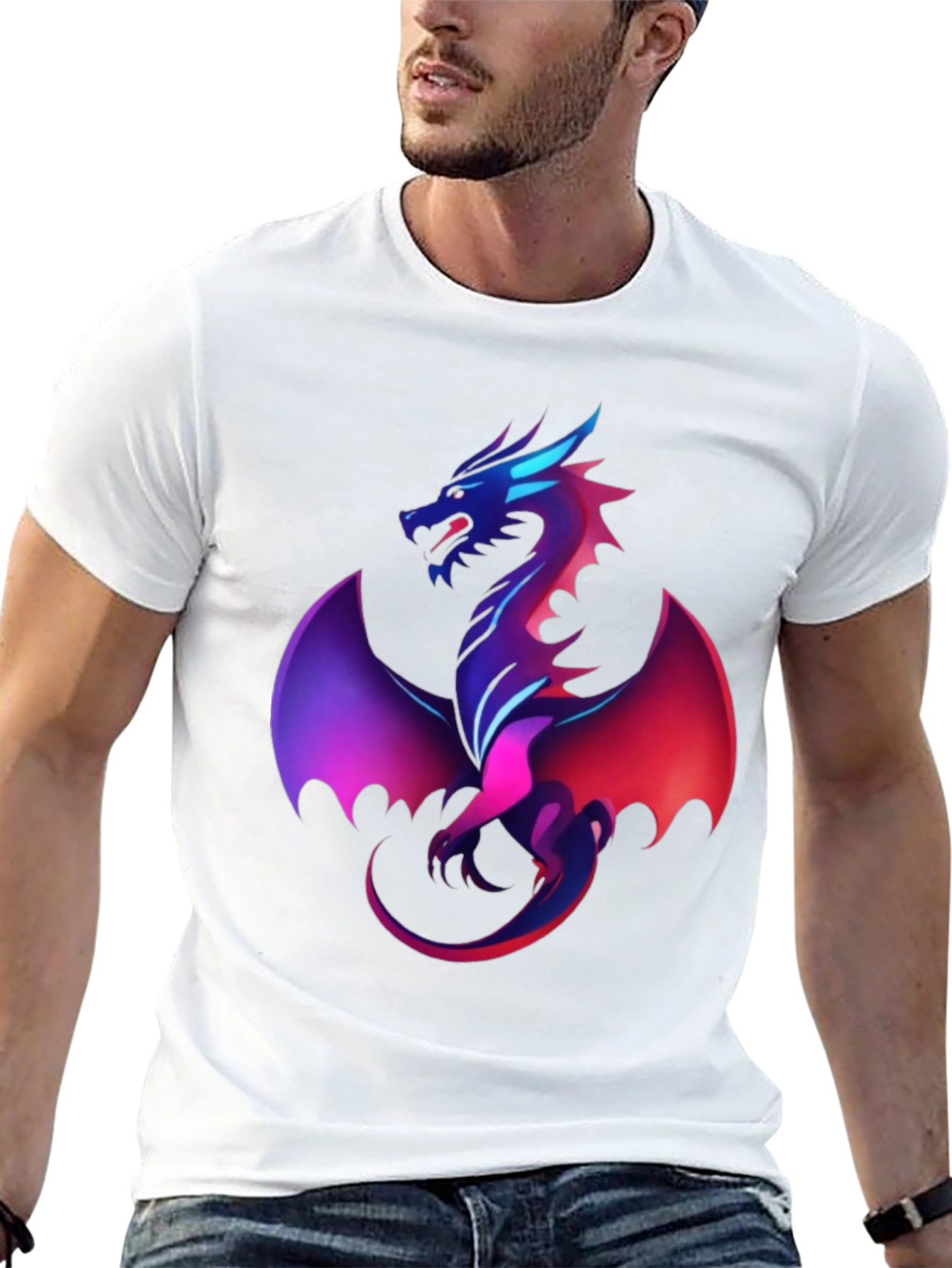Dragon Graphic Tee - Mens Black T-Shirt