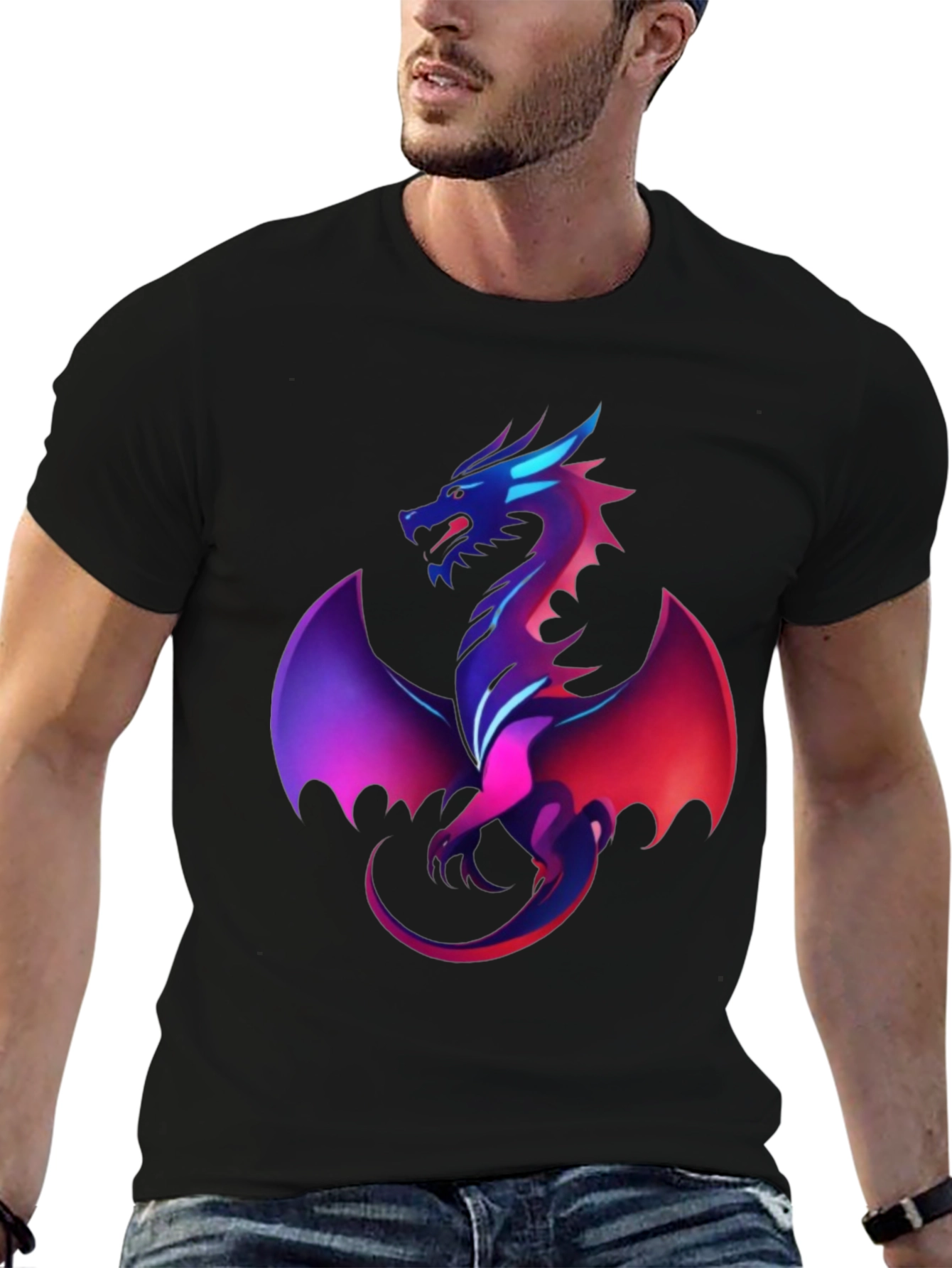 Dragon Graphic Tee - Mens Black T-Shirt