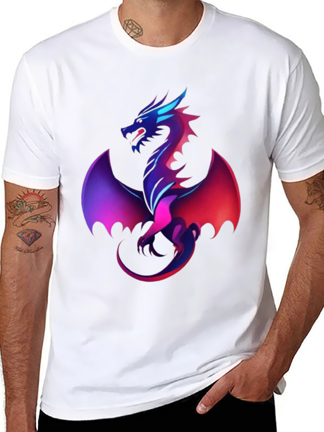 Dragon Graphic Tee - Mens Black T-Shirt