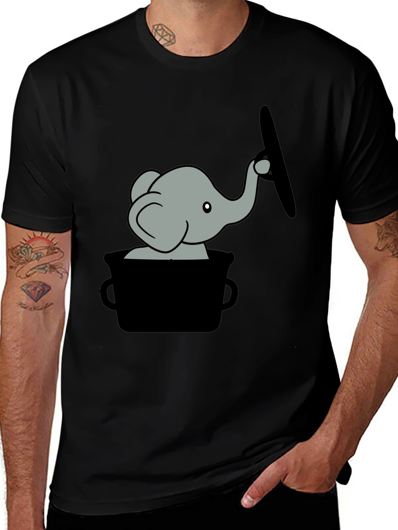 Elephant in Pot T-Shirt