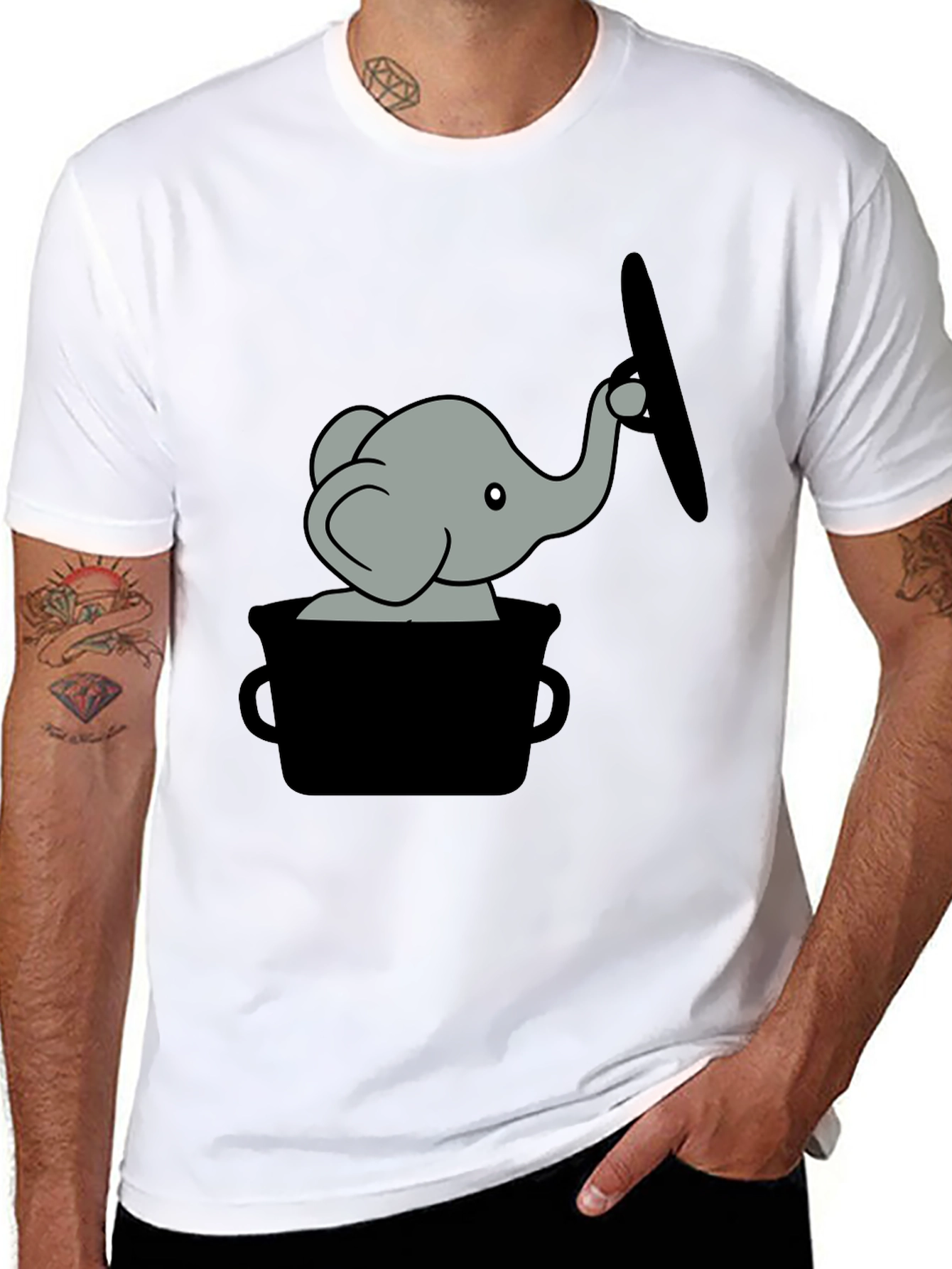 Elephant in Pot T-Shirt