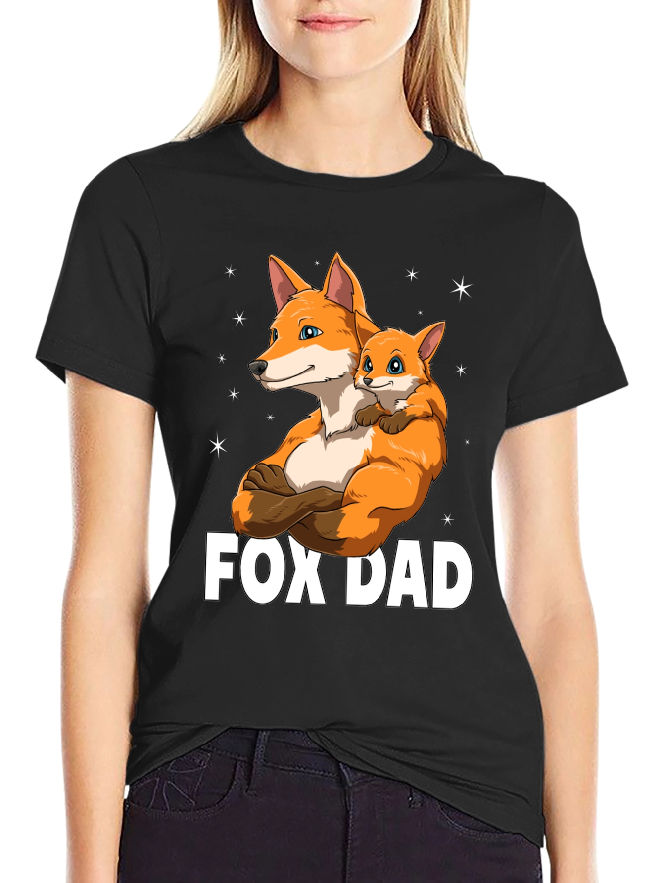 Fox Dad Graphic T-Shirt - Fathers Day Gift