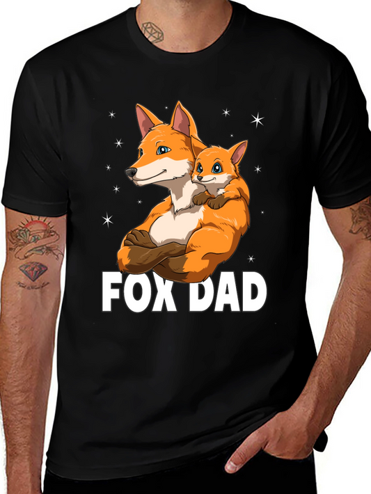 Fox Dad Graphic T-Shirt - Fathers Day Gift