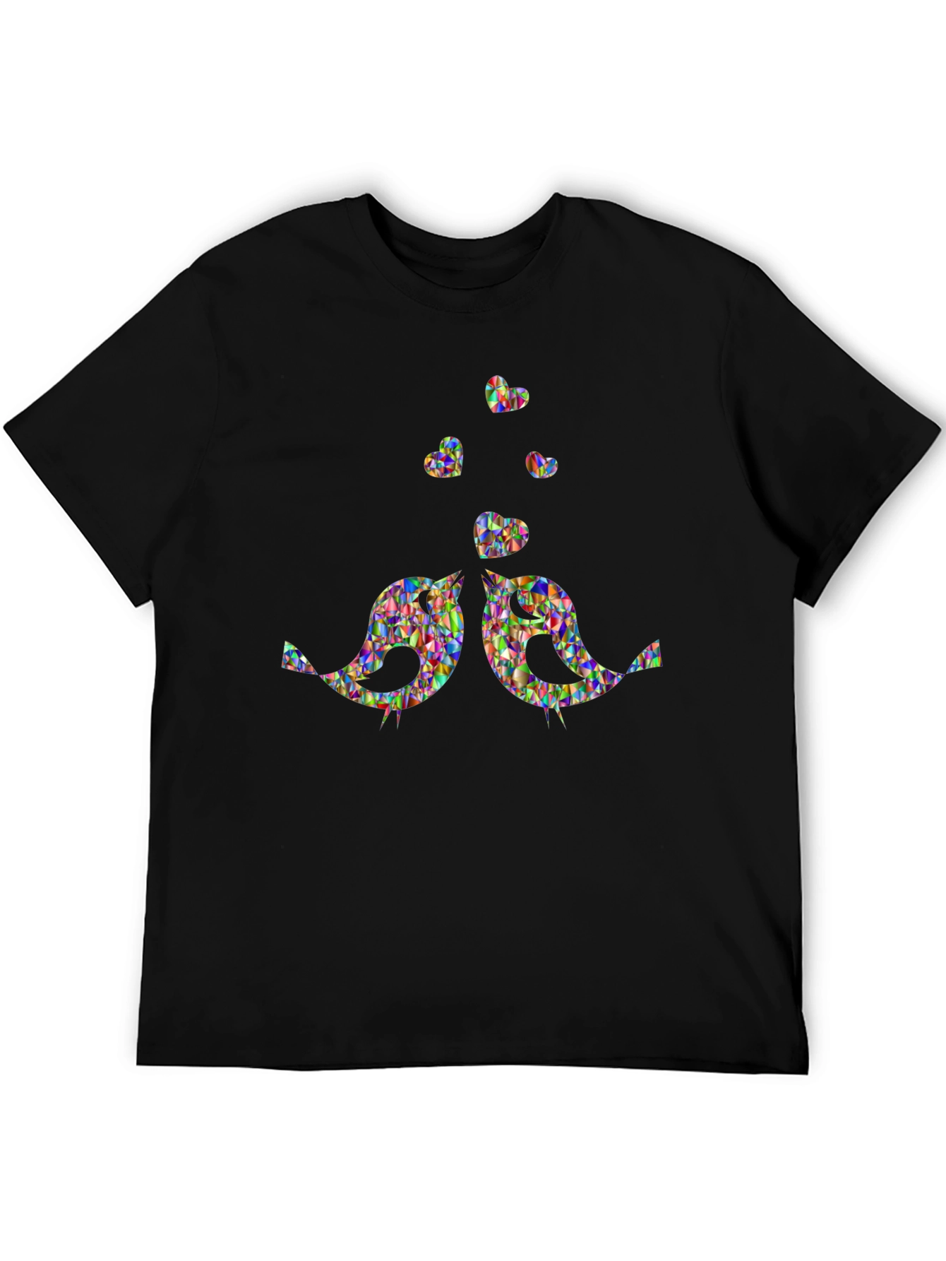 Love Birds Graphic Tee - Mens Black T-Shirt