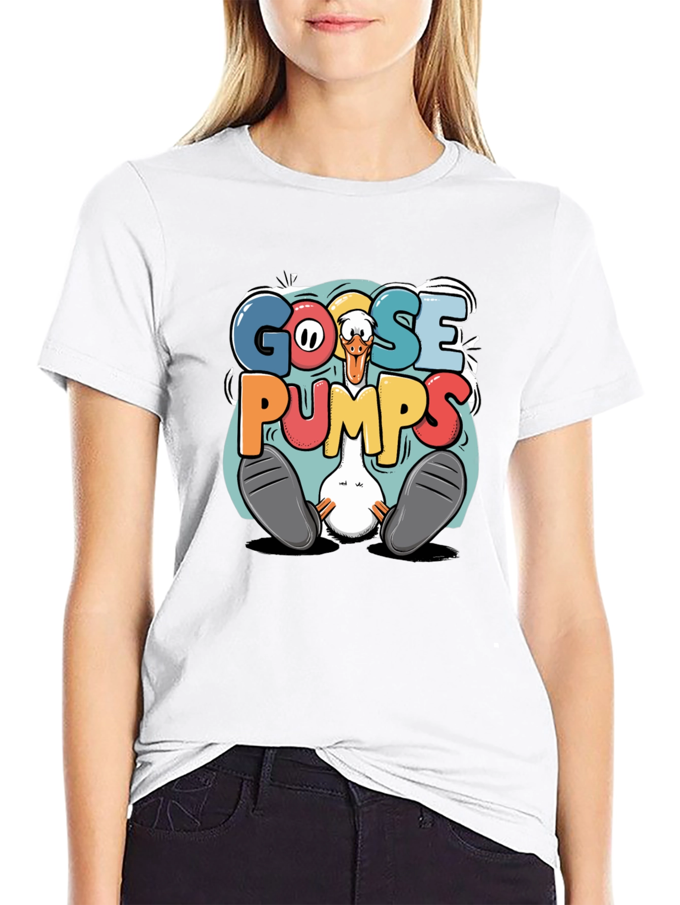 Goosebumps Graphic Tee - Funny Cartoon Goose T-Shirt