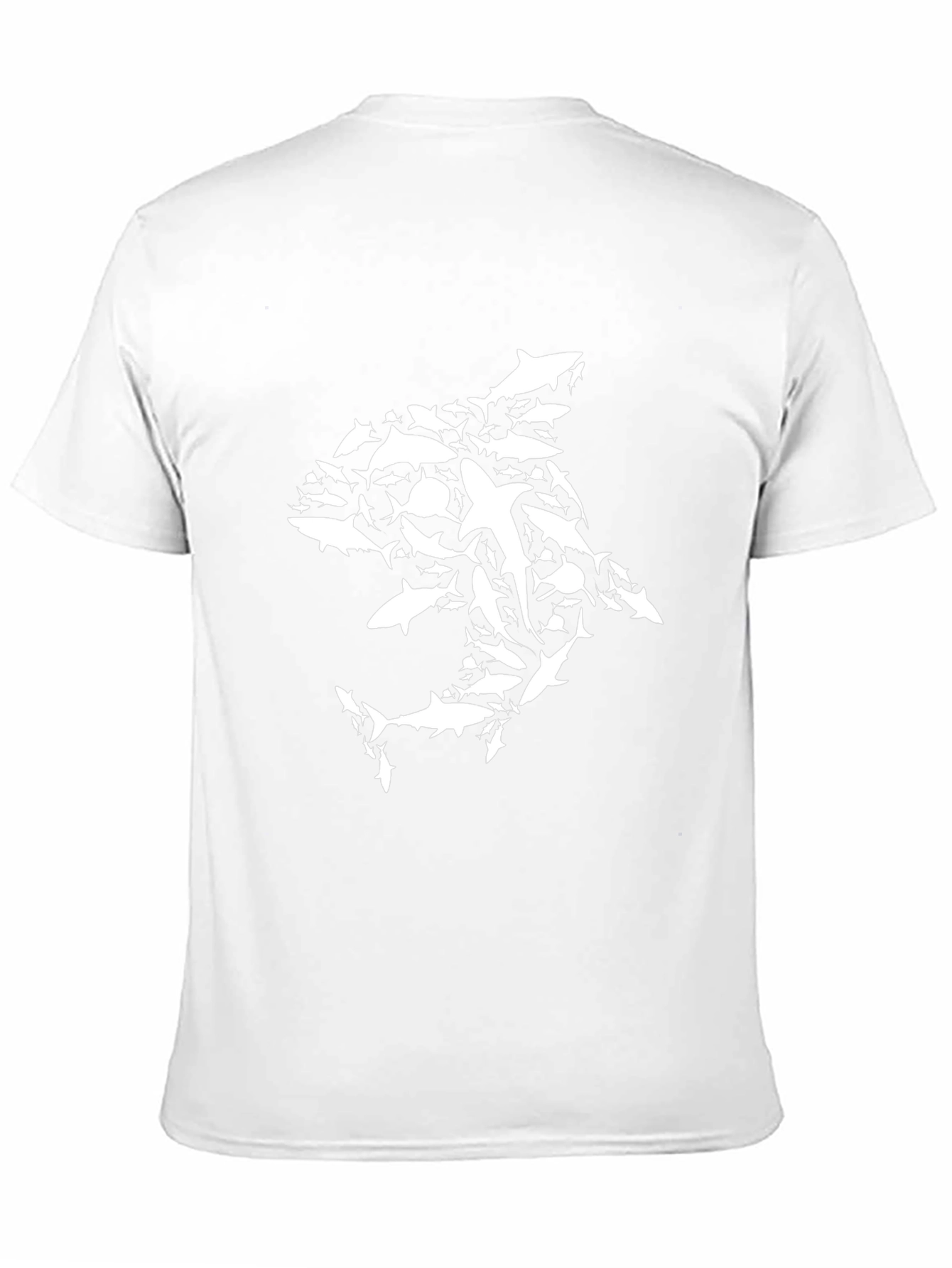 Shark Collage Graphic Tee - Black Cotton