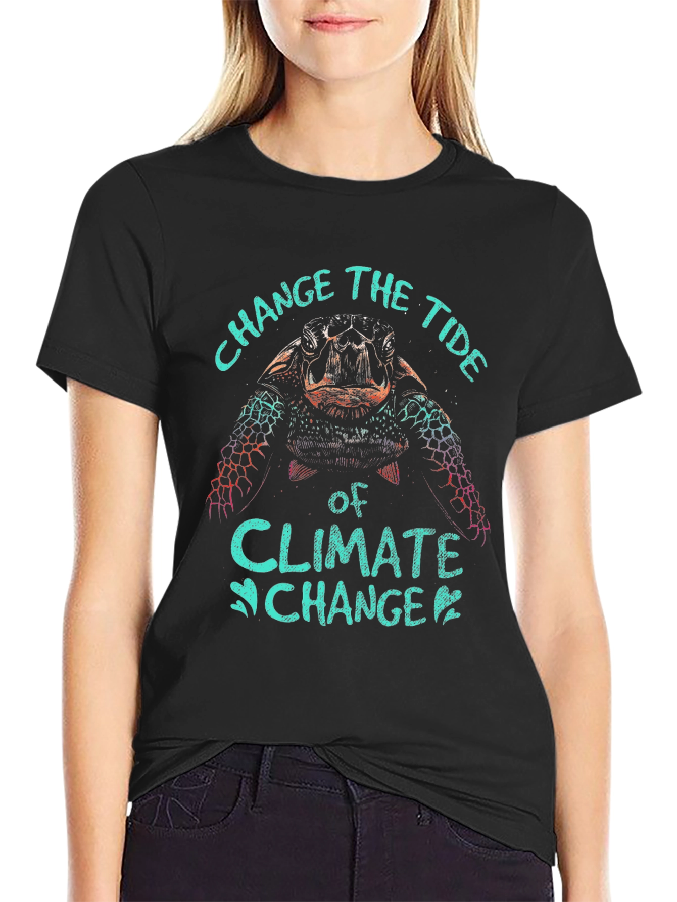 Change the Tide Turtle Graphic T-Shirt