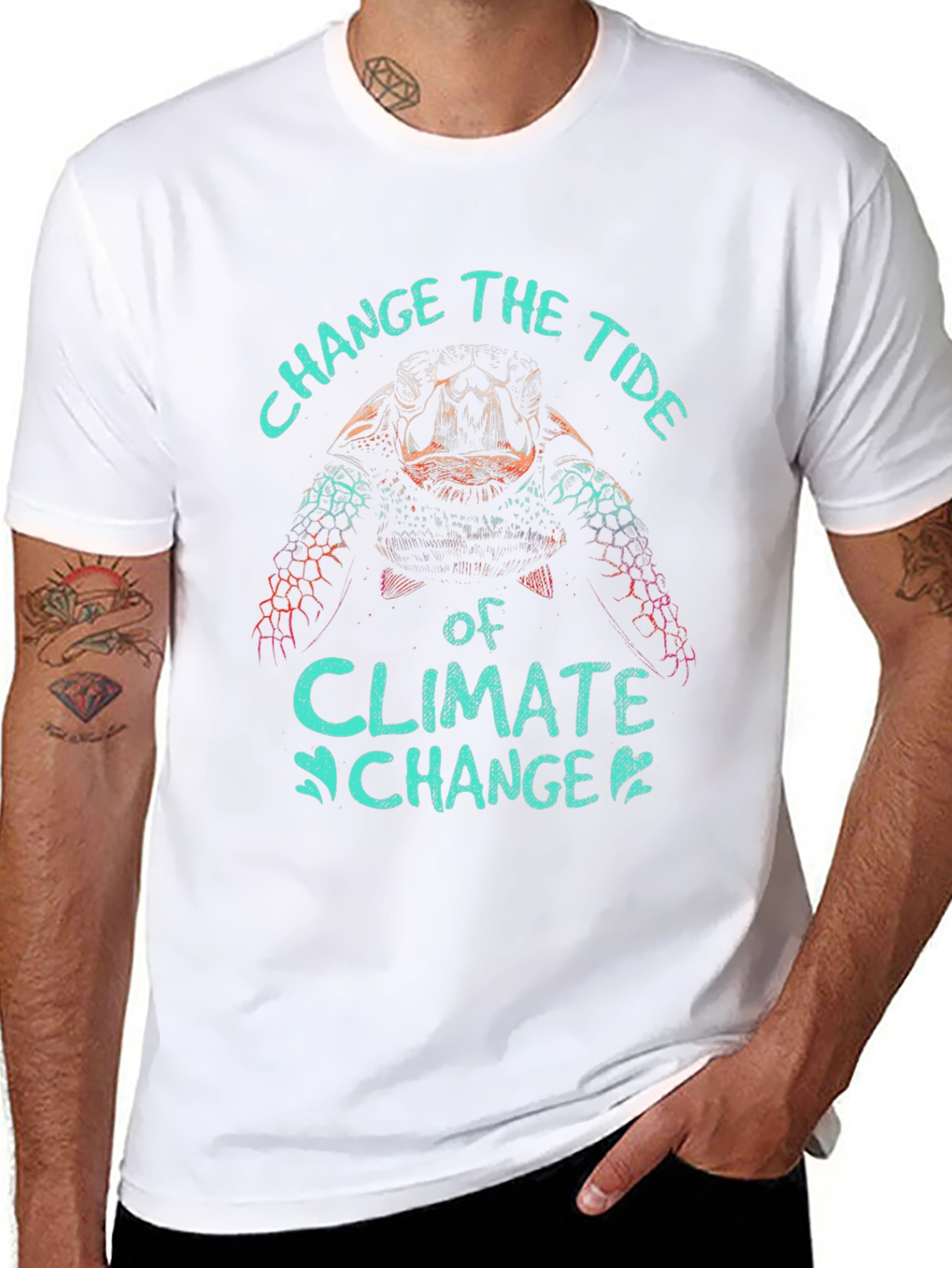 Change the Tide Turtle Graphic T-Shirt