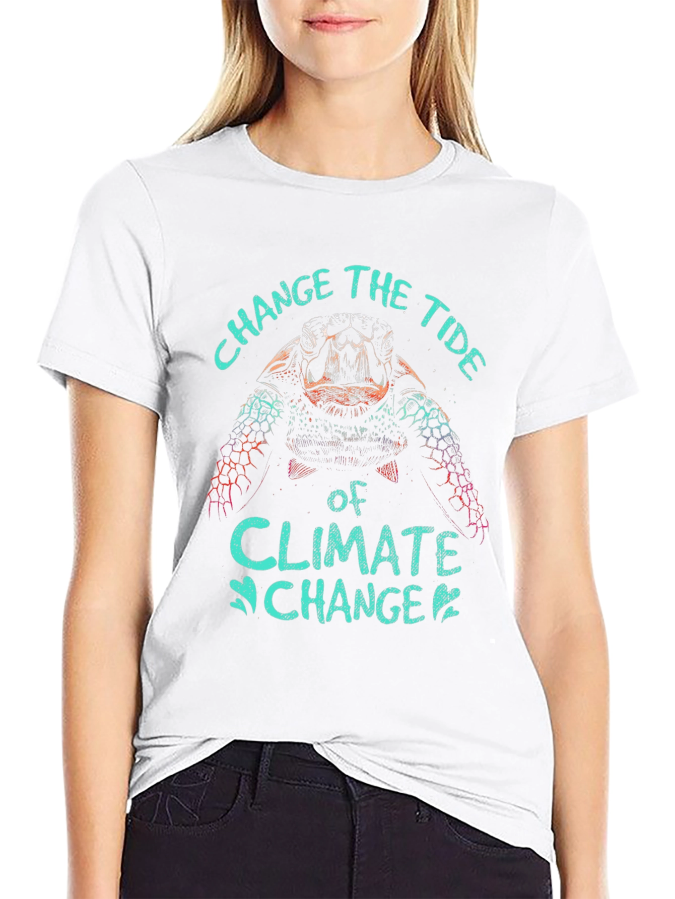 Change the Tide Turtle Graphic T-Shirt