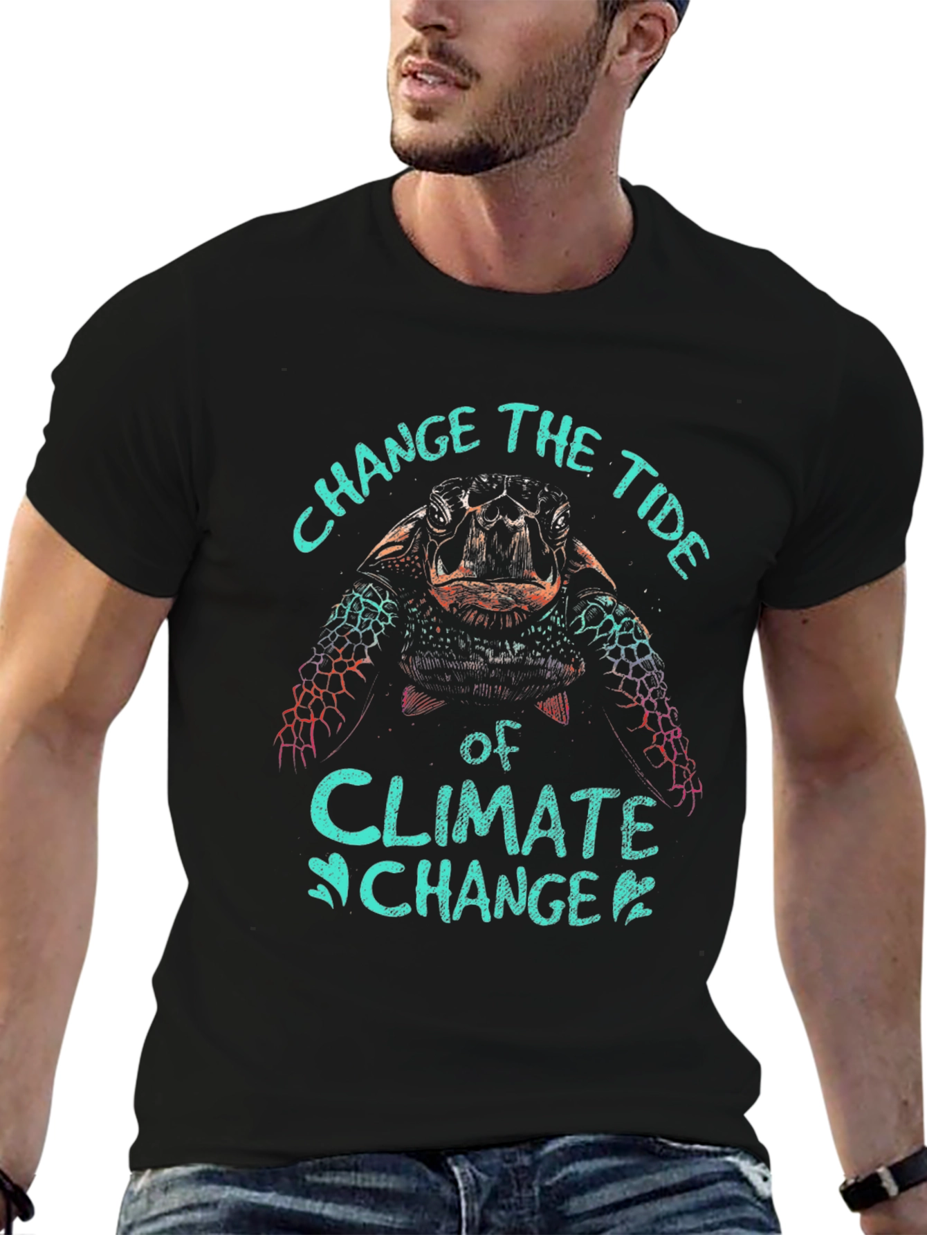 Change the Tide Turtle Graphic T-Shirt