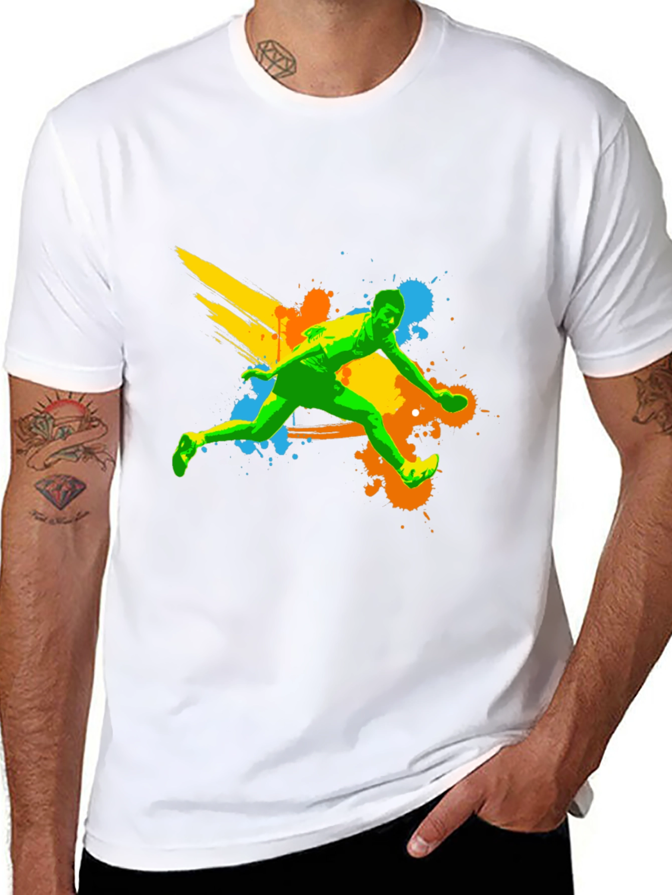 Vibrant Athlete Graphic T-Shirt