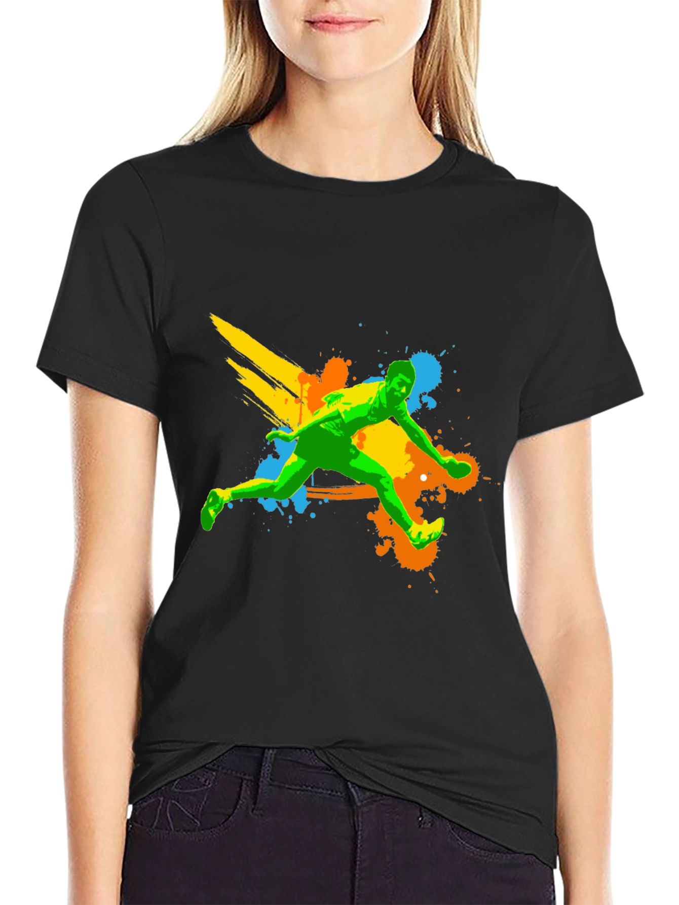 Vibrant Athlete Graphic T-Shirt