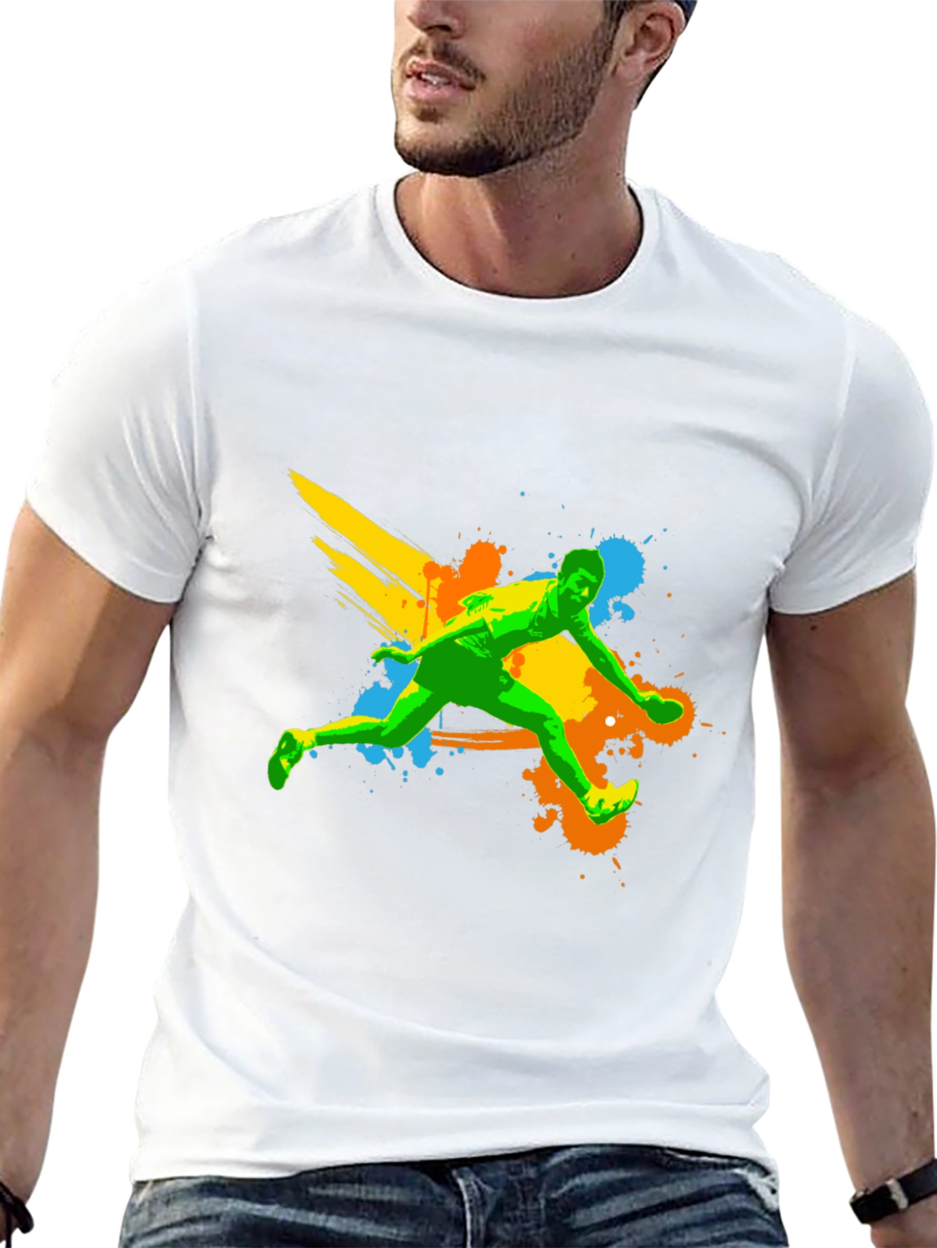 Vibrant Athlete Graphic T-Shirt