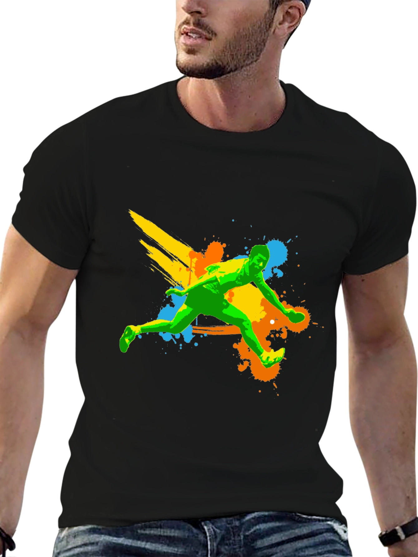 Vibrant Athlete Graphic T-Shirt