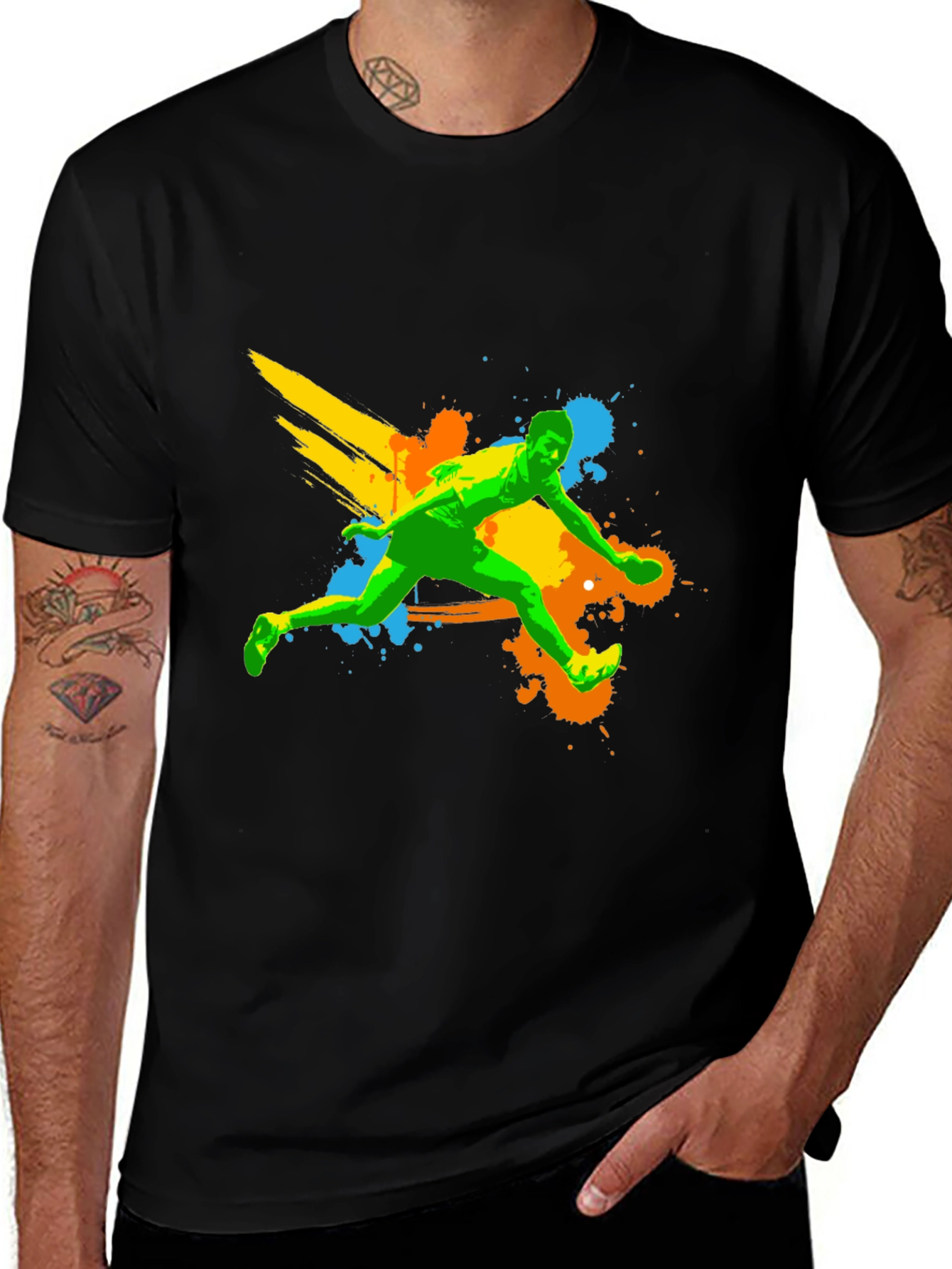 Vibrant Athlete Graphic T-Shirt